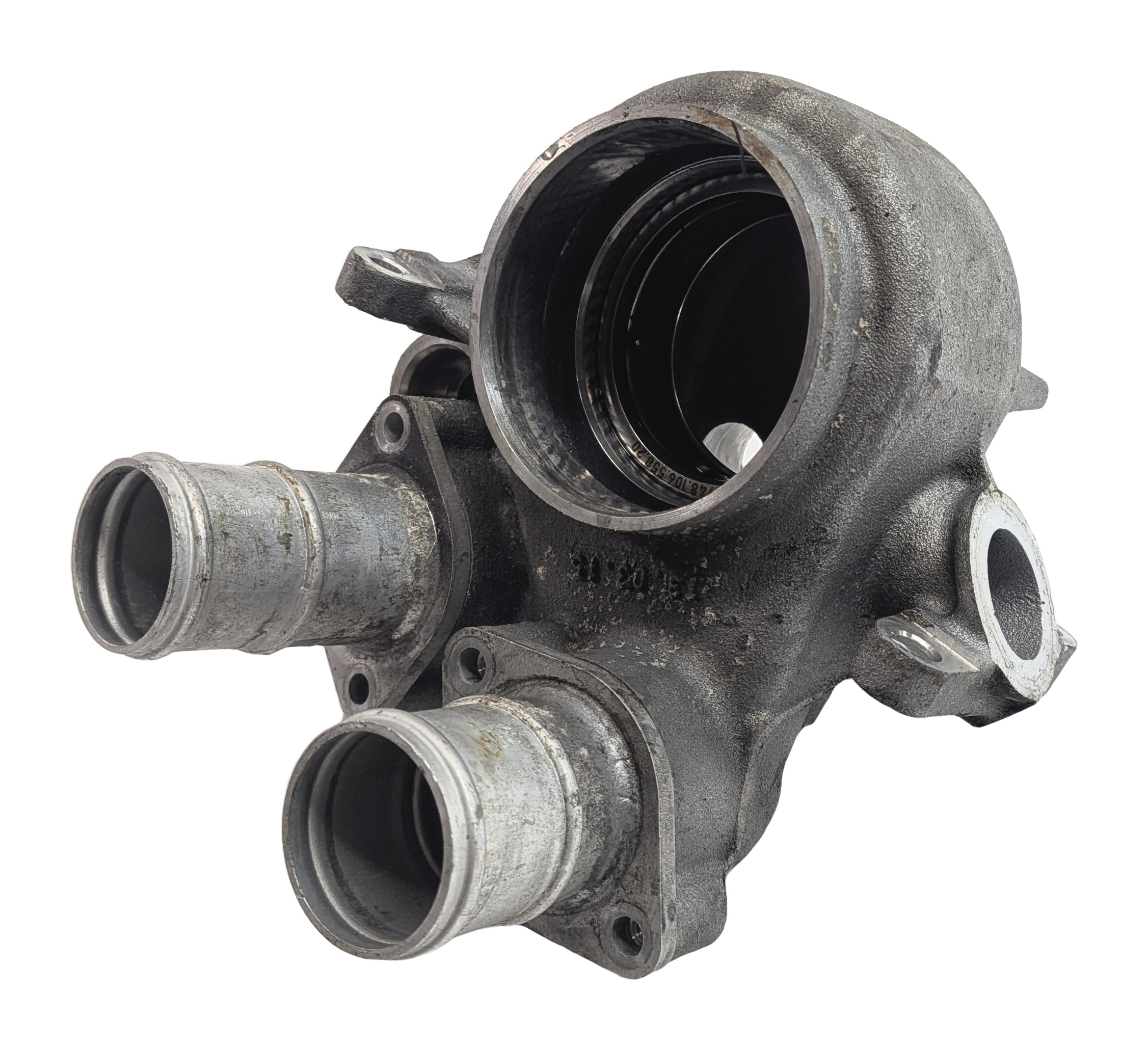 2015 PORSCHE MACAN (95B) 3.6L TURBO (MCT.LA) ENGINE THERMOSTAT COOLANT HOUSING — exact item pictured