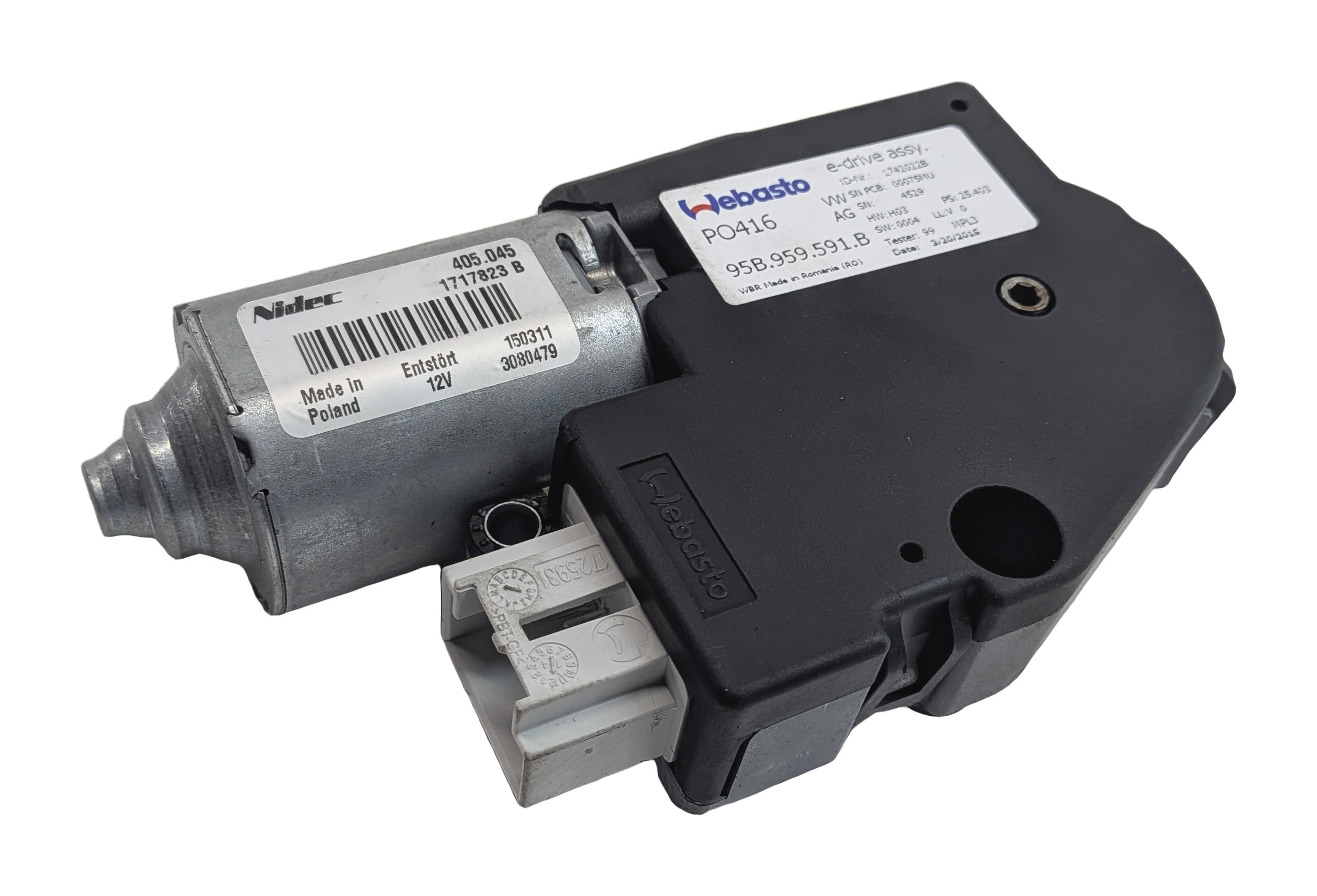 2015-2024 PORSCHE MACAN (95B) SUNROOF MOTOR SUN ROOF GLASS OPEN CLOSE MOTOR — exact item pictured