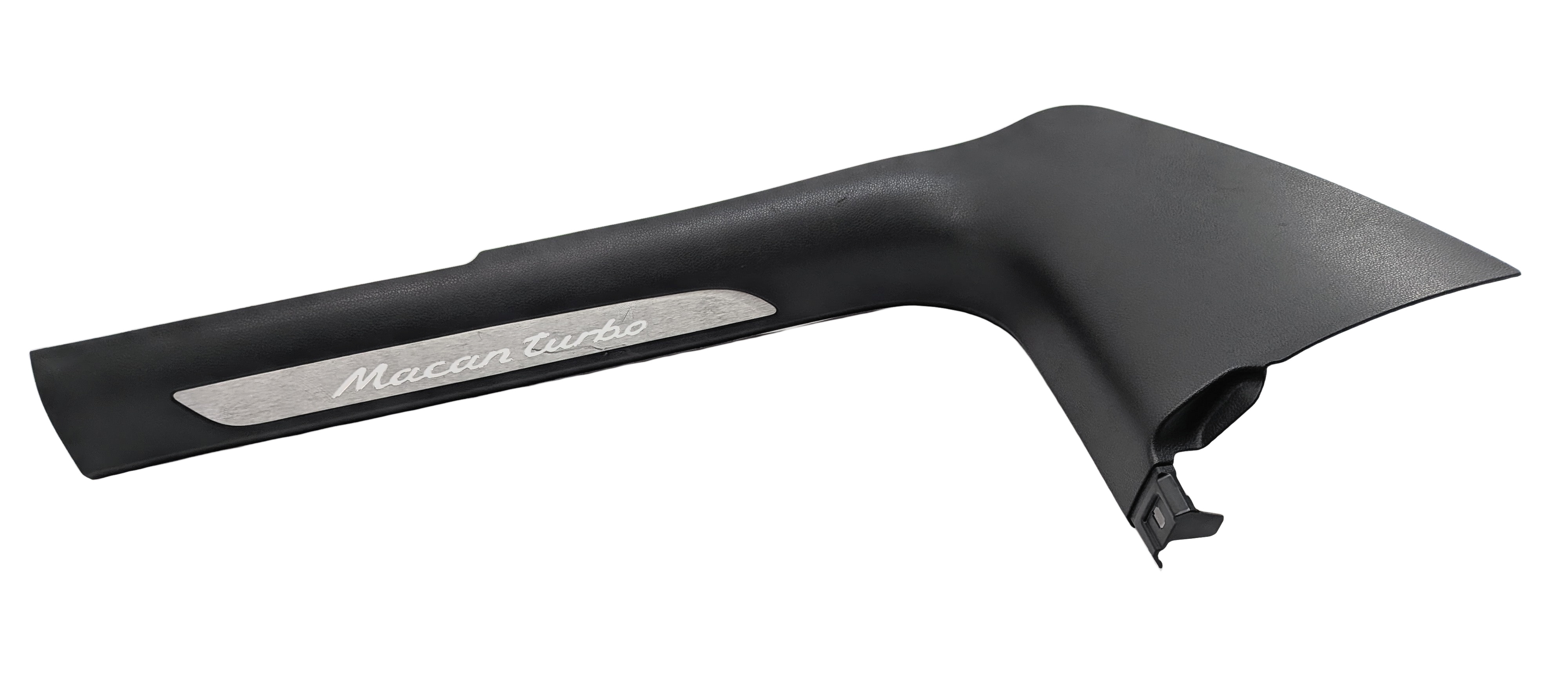 2015 PORSCHE MACAN (95B) FRONT RIGHT PASSENGER LOWER A PILLAR SCUFF KICK PLATE — exact item pictured