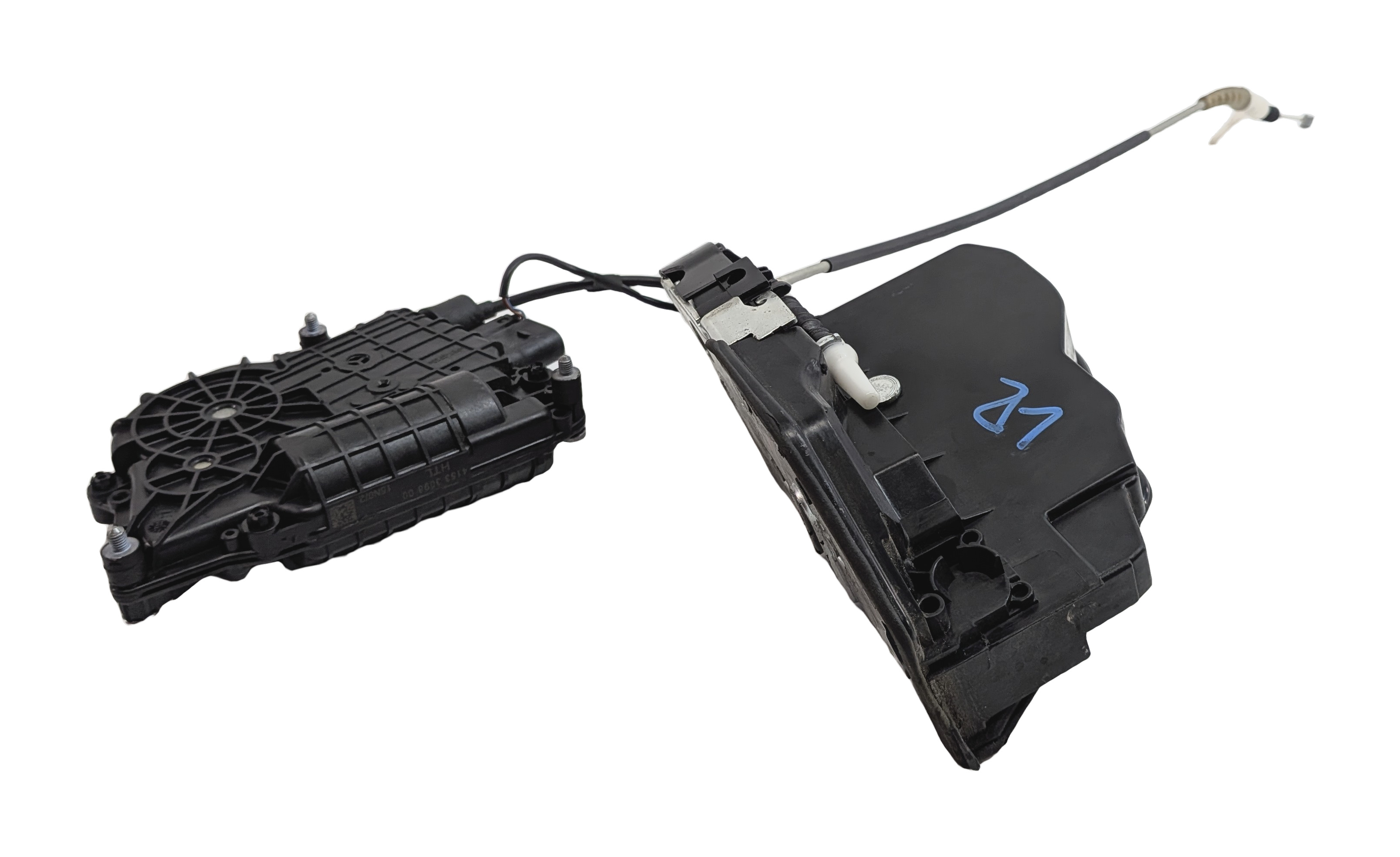 2011 BMW 750LI (F01) REAR LEFT DOOR LOCK LATCH ACTUATOR w/ SOFT CLOSE MODULE — exact item pictured