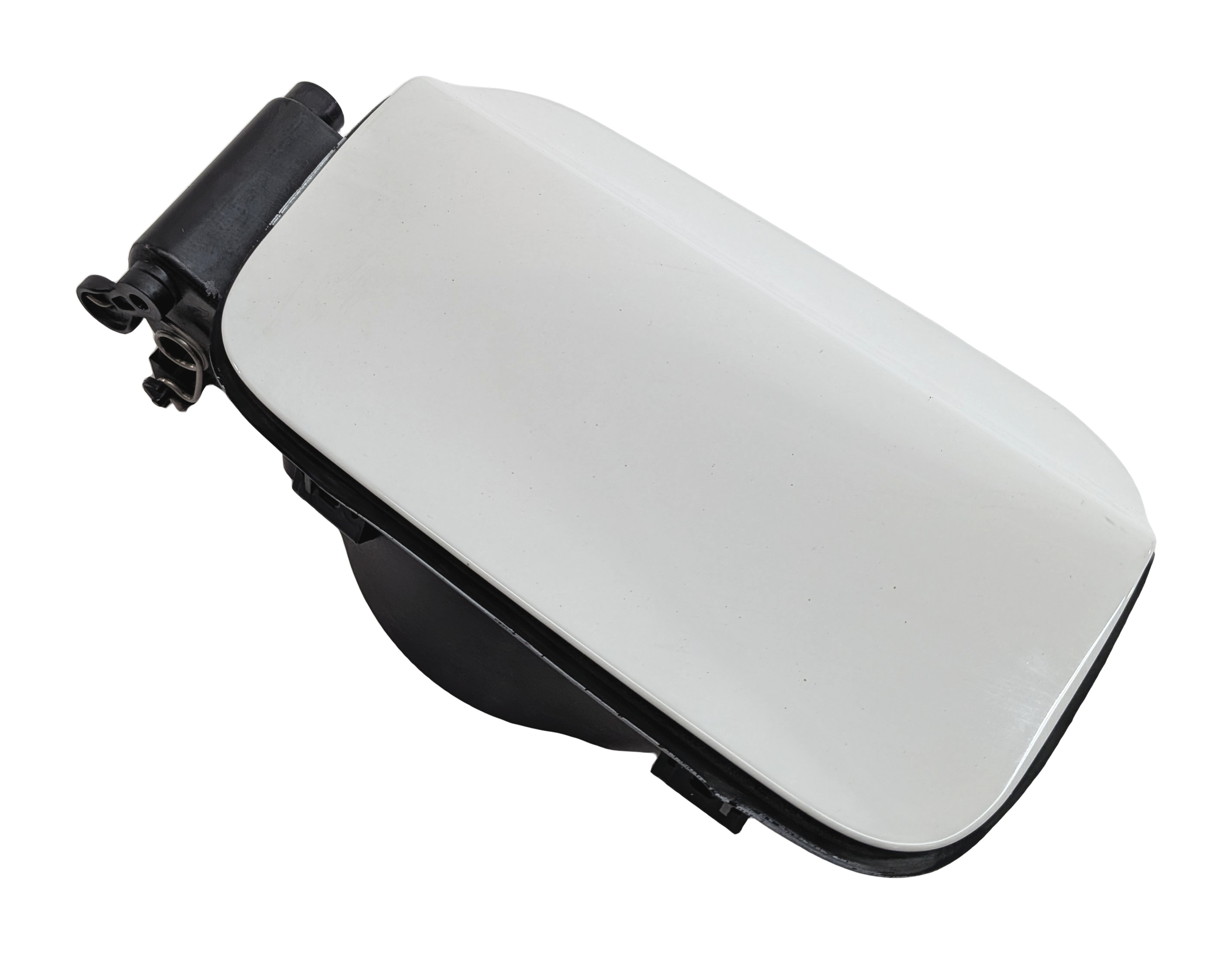 09-15 BMW 740Li 750Li 760Li B7 LWB F02 FUEL DOOR COVER w/HOUSING CAP (White) — exact item pictured