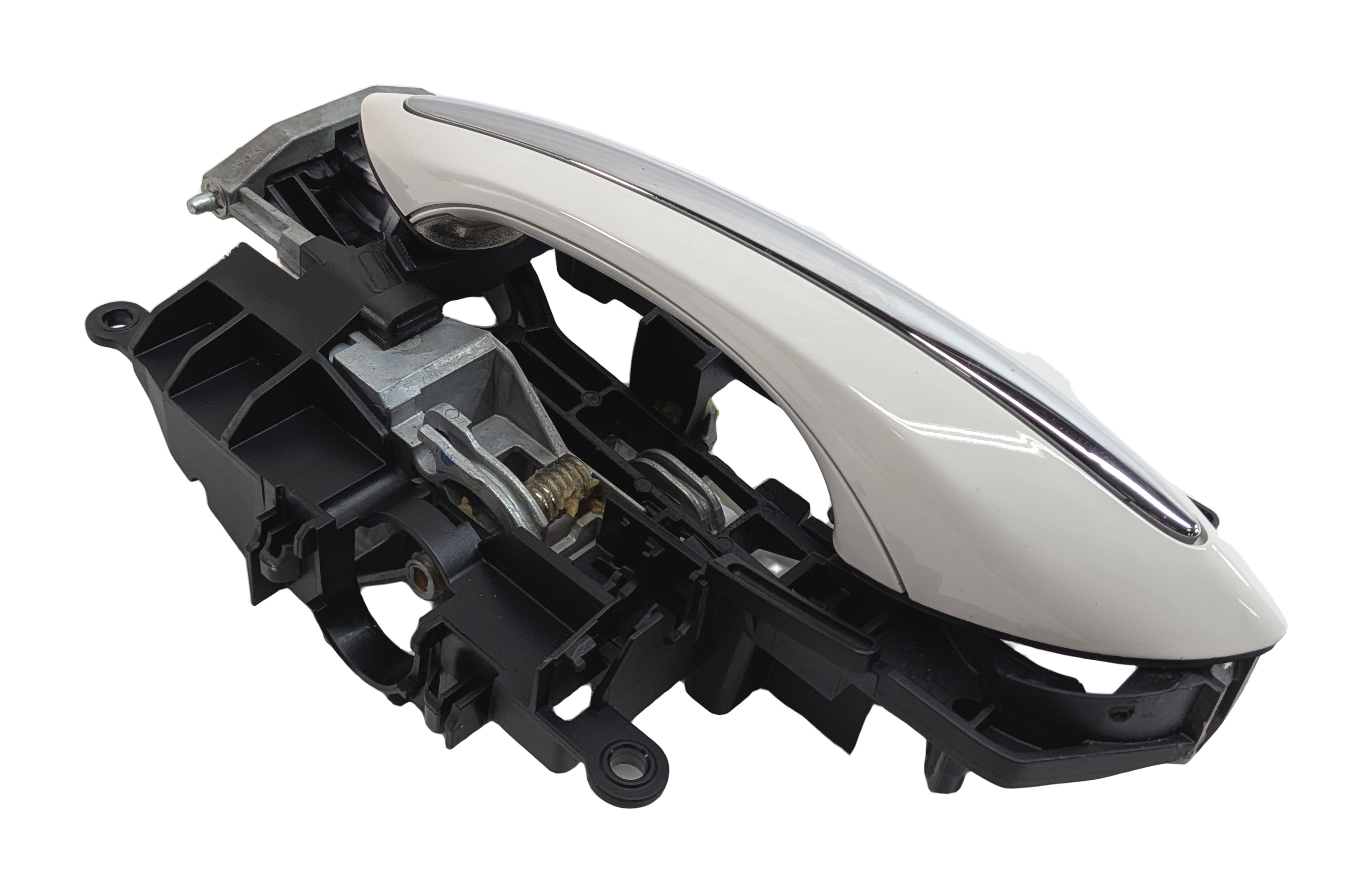 2009-2018 BMW 5 7 SERIES (F01 F02 F10) REAR LEFT COMFORT DOOR HANDLE (White) — exact item pictured