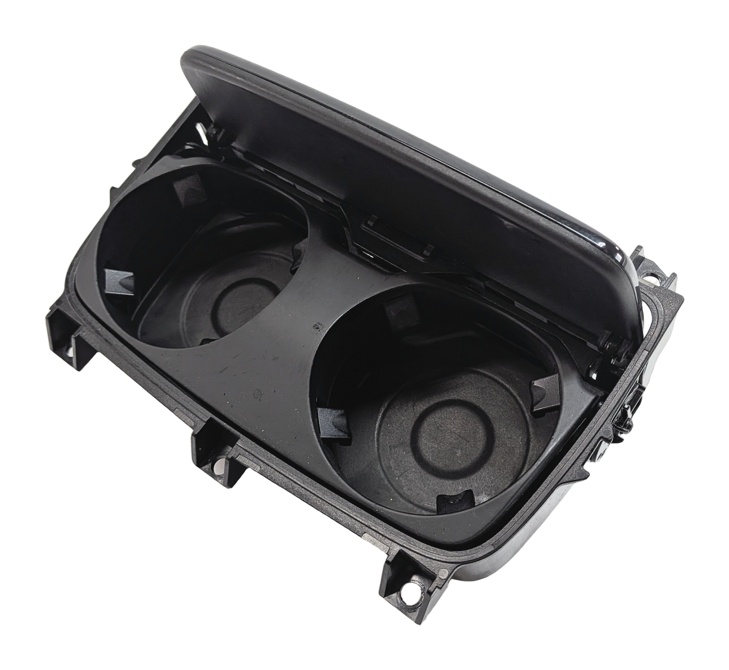 2011 BMW 750LI F01 FRONT CENTER CONSOLE DUAL CUPHOLDER ASSEMBLY (ASH ANTRHACITE) — exact item pictured