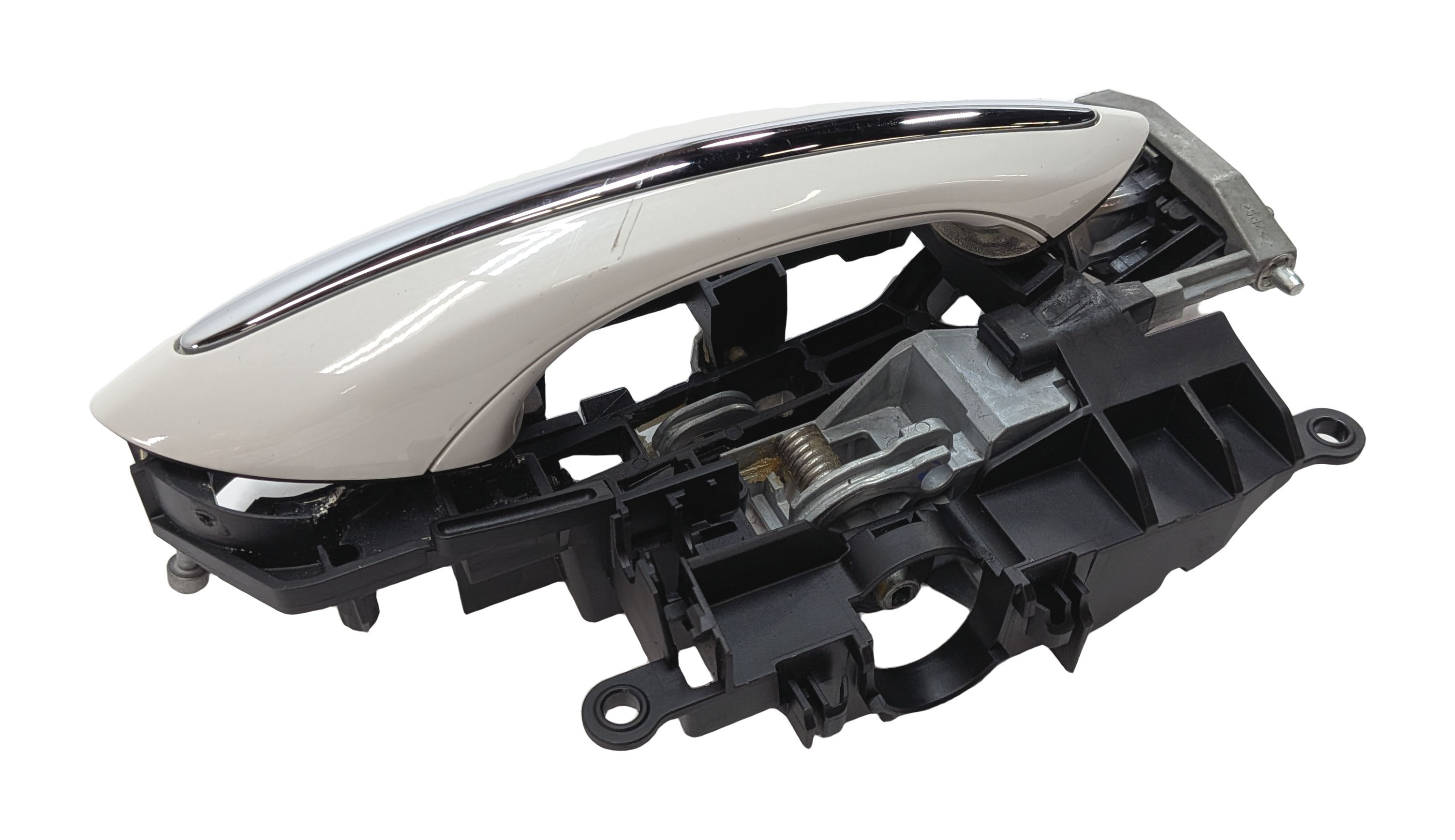 2009-2018 BMW 5 7 SERIES (F01 F02 F10) FRONT RIGHT COMFORT DOOR HANDLE (White) — exact item pictured
