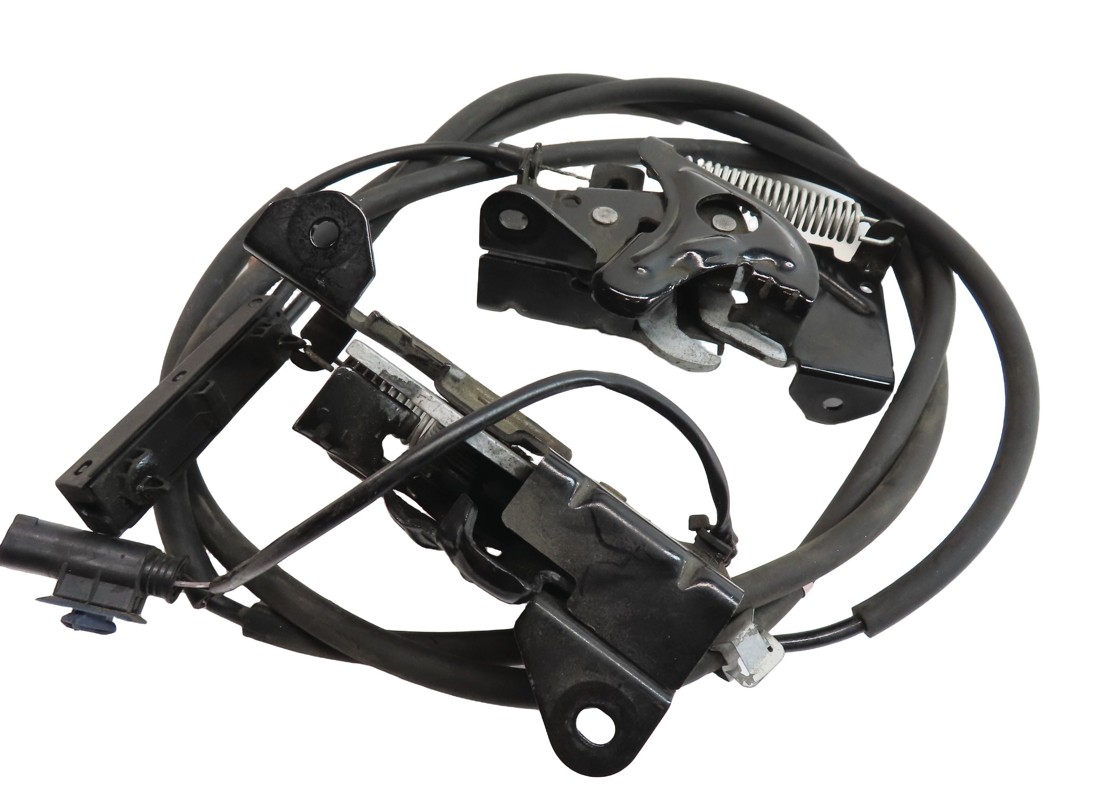 2014 BMW 328XI WAGON (F30) FRONT LEFT & RIGHT HOOD LOCK LATCH CABLE SET — exact item pictured