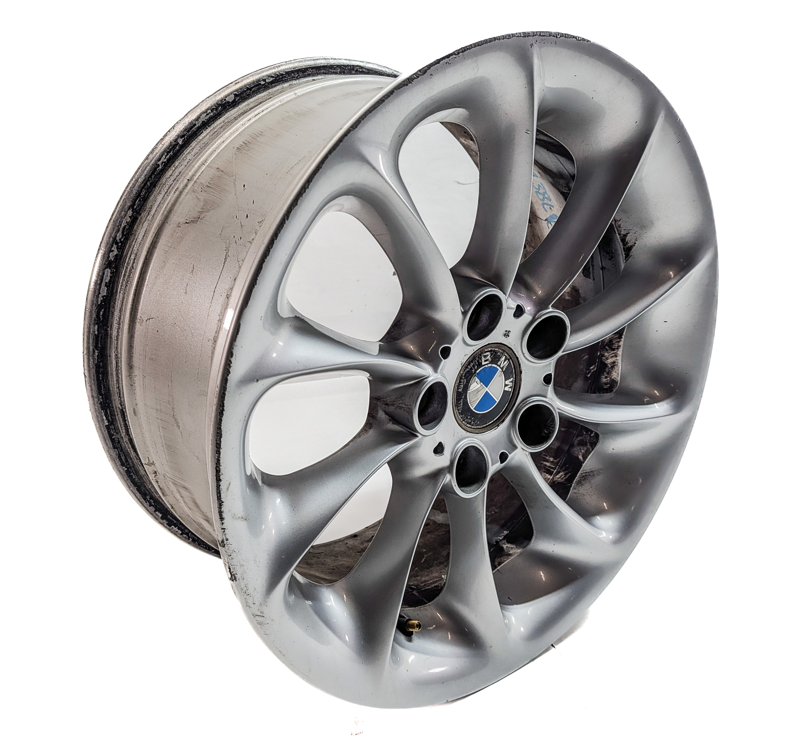 2003-2008 BMW Z4 (E85) 17x8 ALUMINUM ALLOY 10-SPOKE TURBINE WHEEL RIM  — exact item pictured
