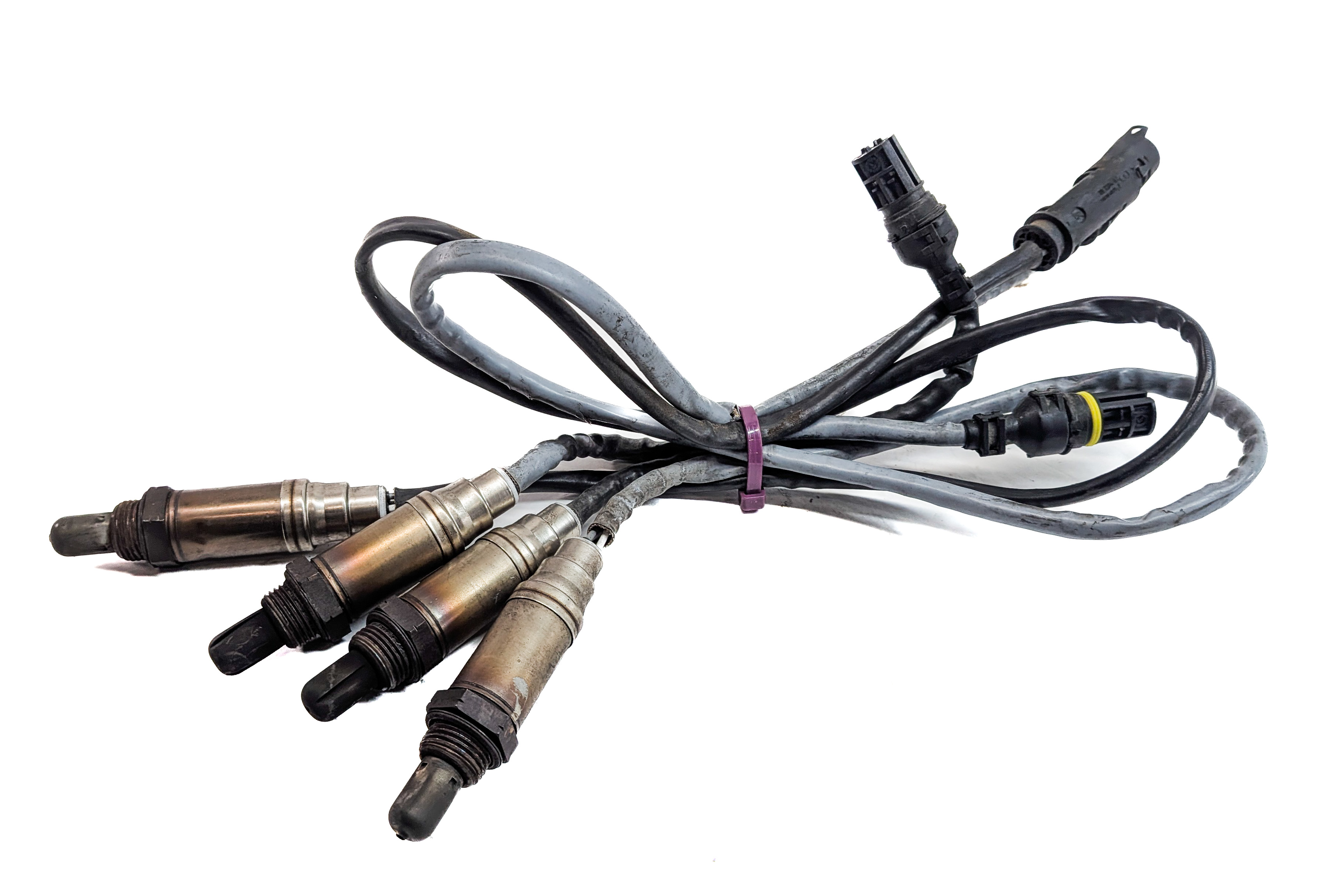 2004 BMW Z4 (E85) 2.5L (M54) ENGINE OXYGEN O2 LAMBDA PROBE WIRE SENSOR SET/4 — exact item pictured