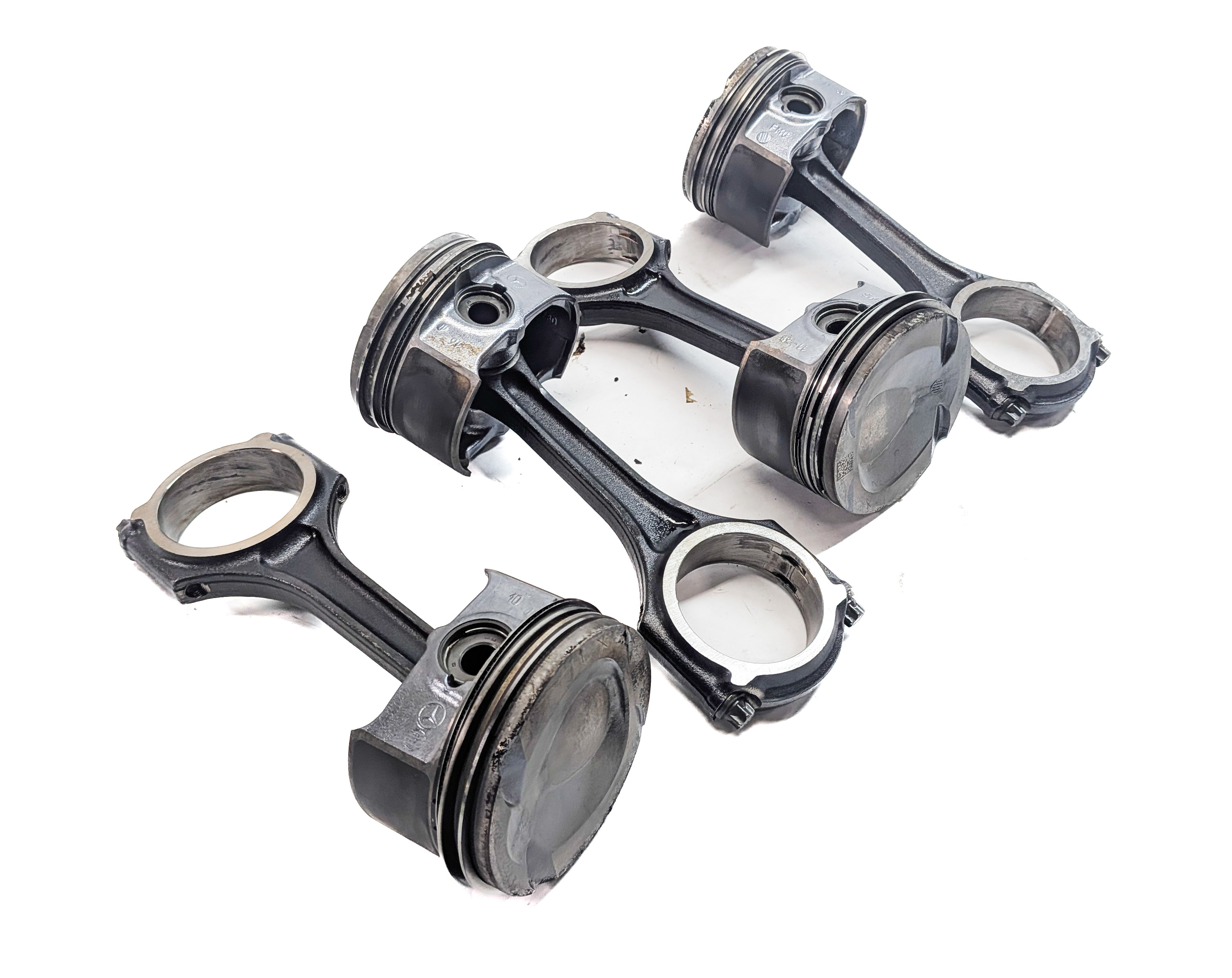 12-15 MERCEDES C250 SLK250 (W204 R172) 1.8L M271 TURBO ENGINE PISTON w/ ROD SET — exact item pictured