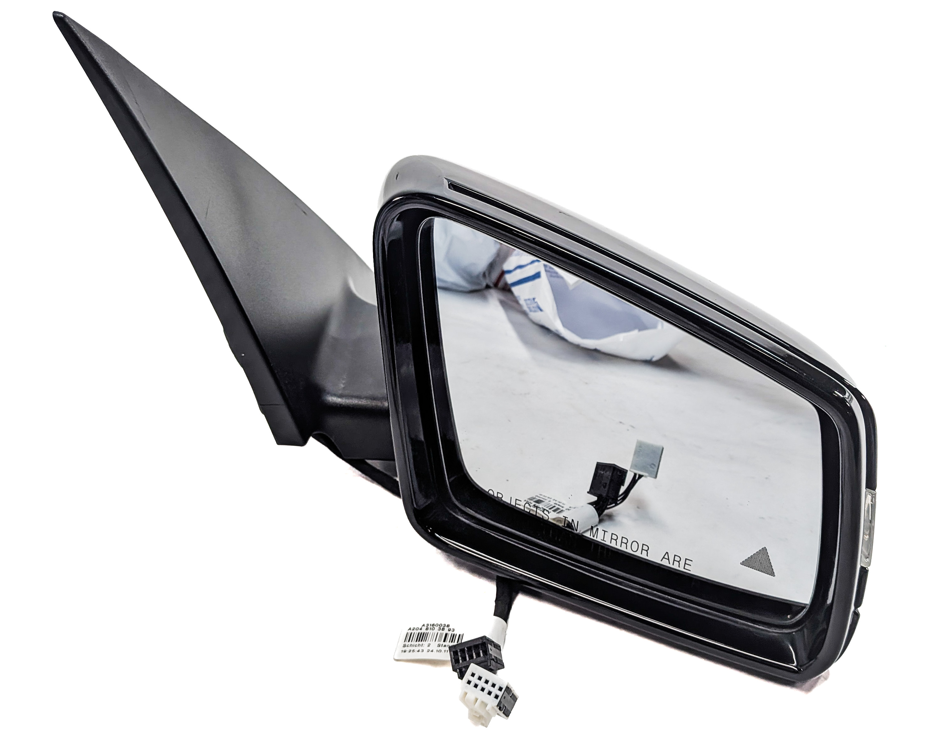 12-14 MERCEDES C250 C300 C350 (W204) RIGHT HEAT AUTODIM MEM DOOR MIRROR (Black) — exact item pictured