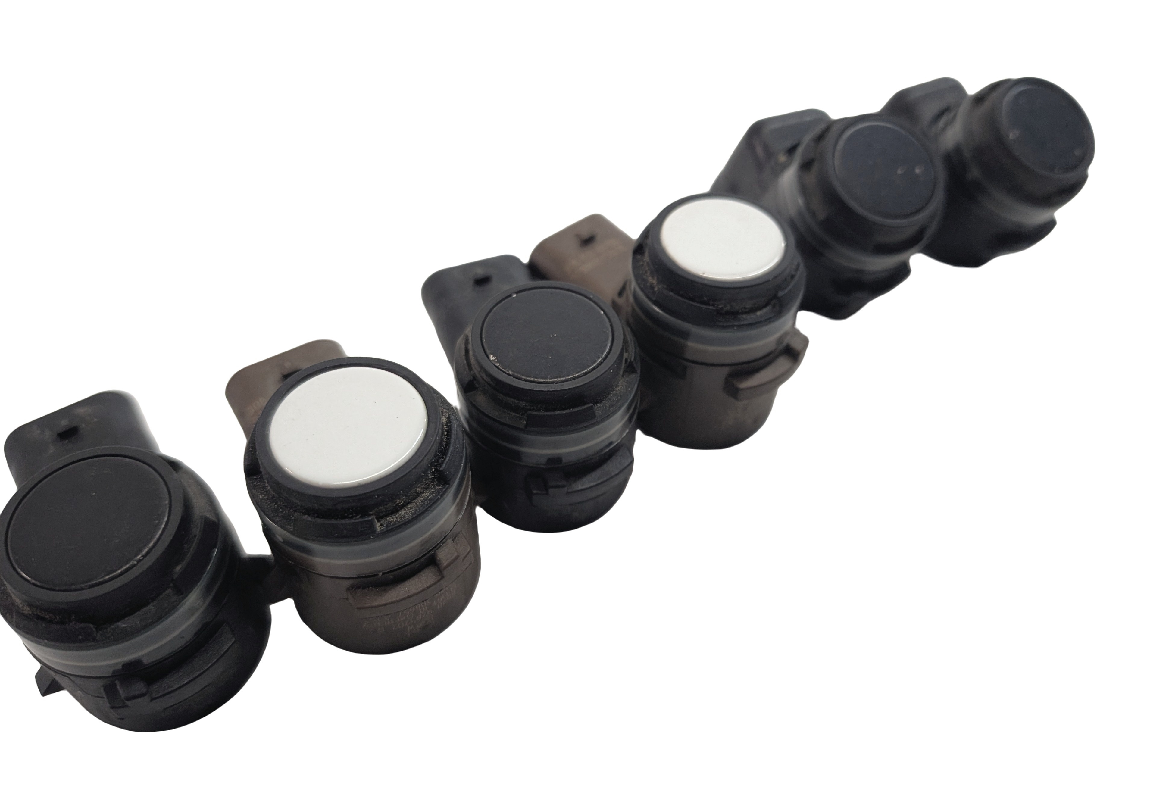 2016 BMW X1 (F48) FRONT PARK ASSIST PDC DISTANCE CONTROL SENSOR SET/6 (White) — exact item pictured