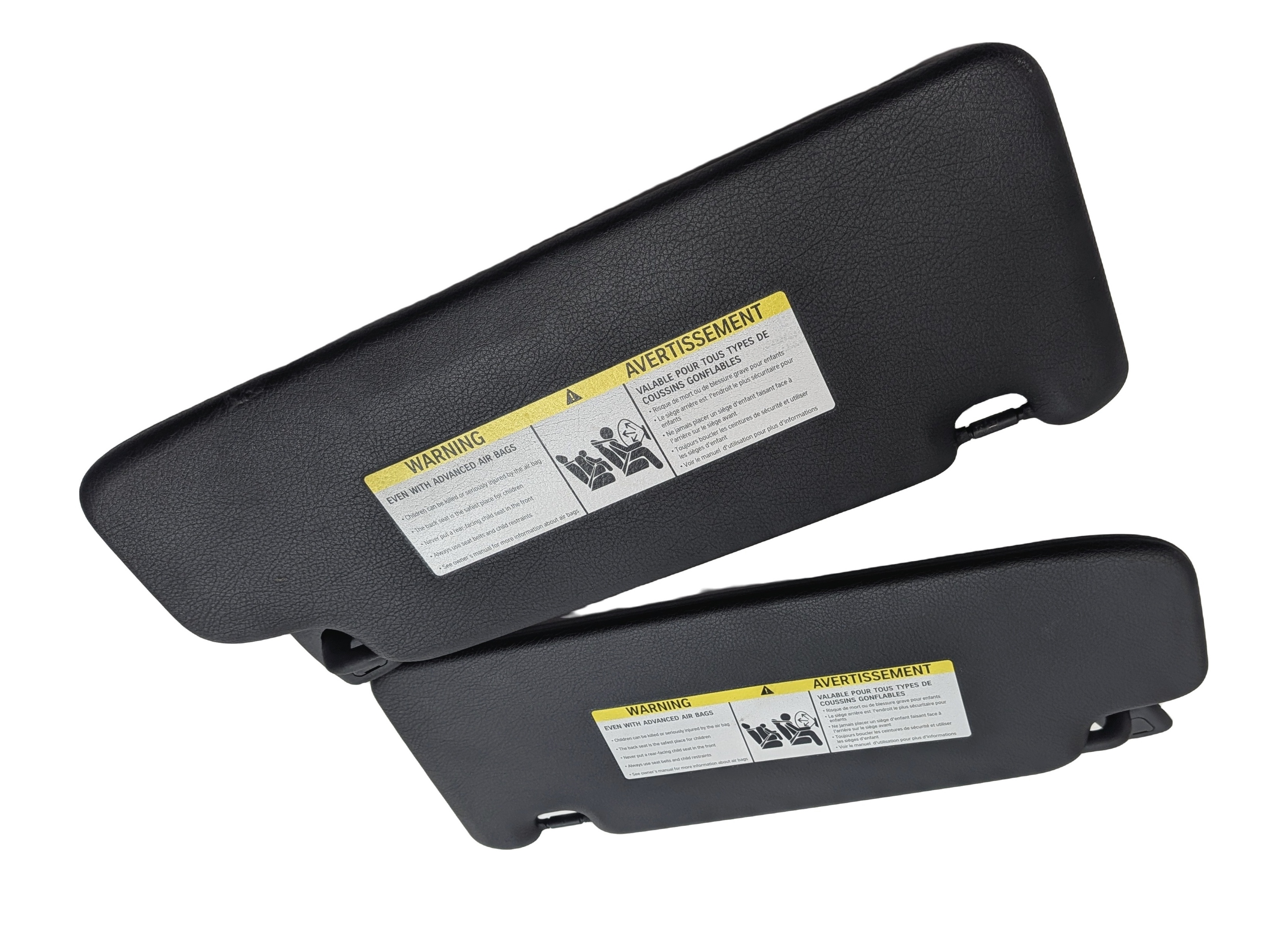 2016-2021 BMW X1 (F48) FRONT LEFT & RIGHT SUNVISOR VISOR SHADE SET (Black) — exact item pictured