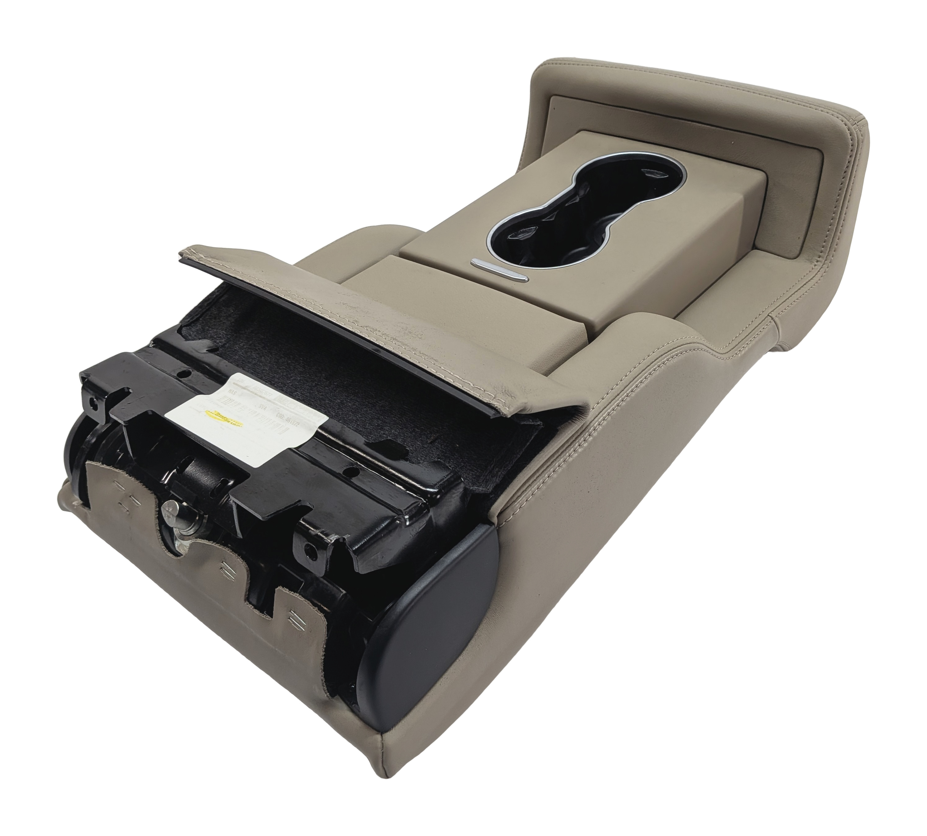 16-17 RANGE ROVER L405 REAR 2ND ROW CENTER SEAT BACK ARMREST CUPHOLDER (Almond) — exact item pictured