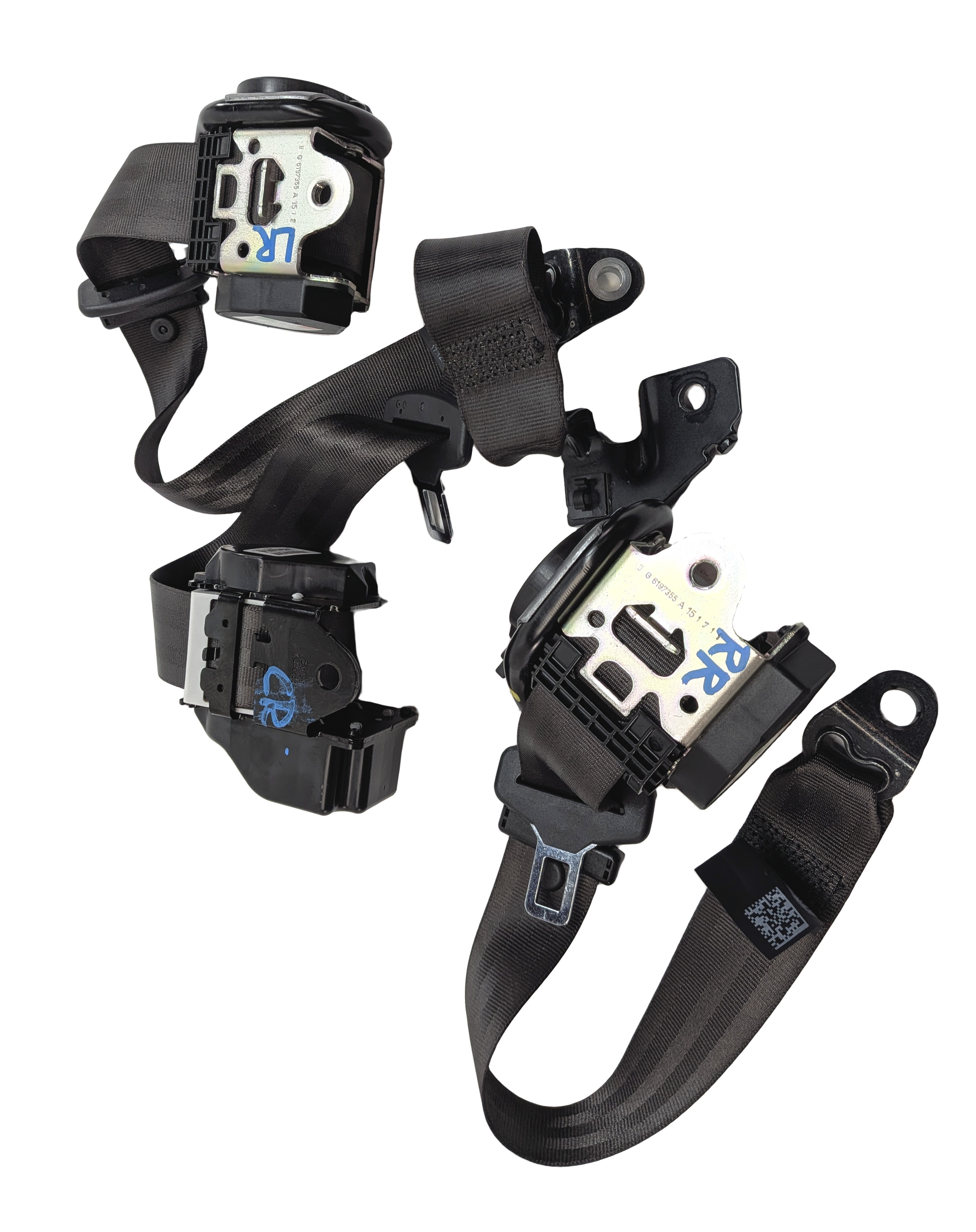 2016 RANGE ROVER (L405) REAR LEFT CENTER RIGHT SEATBELT RETRACTOR SET/3 (Almond) — exact item pictured