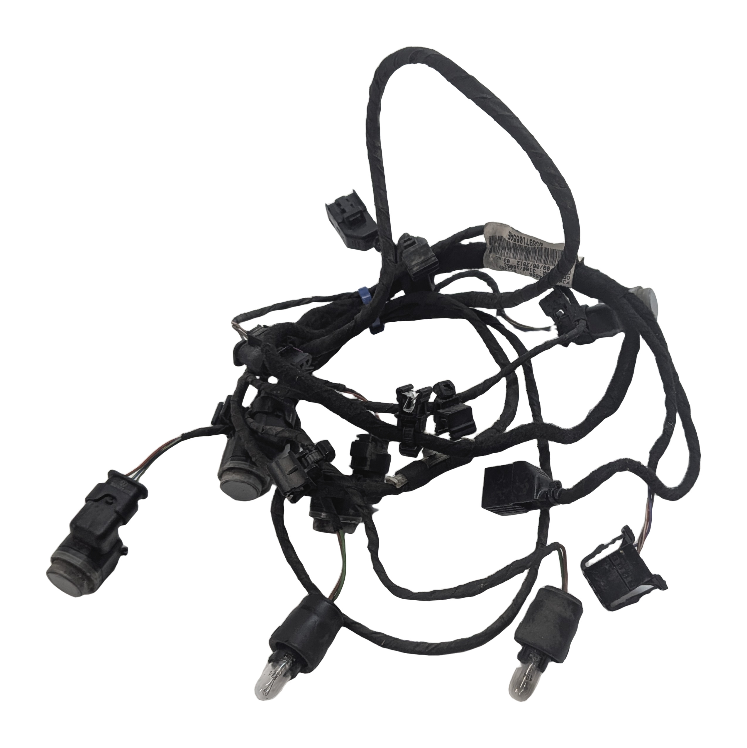 2014 AUDI A7 (C7 4G8) REAR PARK ASSIST PDC DISTANCE CONTROL SENSOR SET/4 (Gray) — exact item pictured