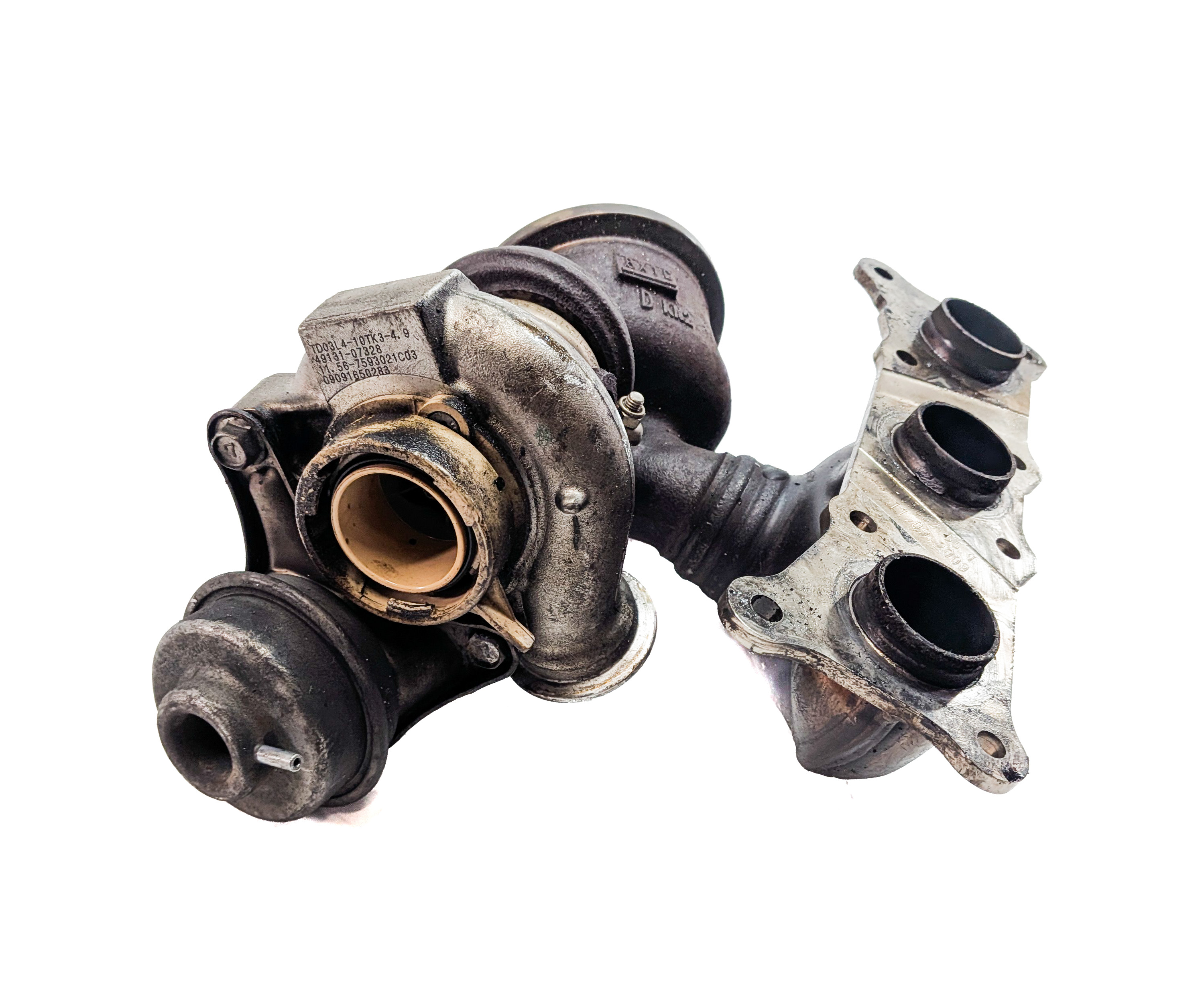 2008-2010 BMW X6 (E71) 3.0L xDRIVE 35i TWIN TURBO REAR TURBOCHARGER ASSEMBLY — exact item pictured