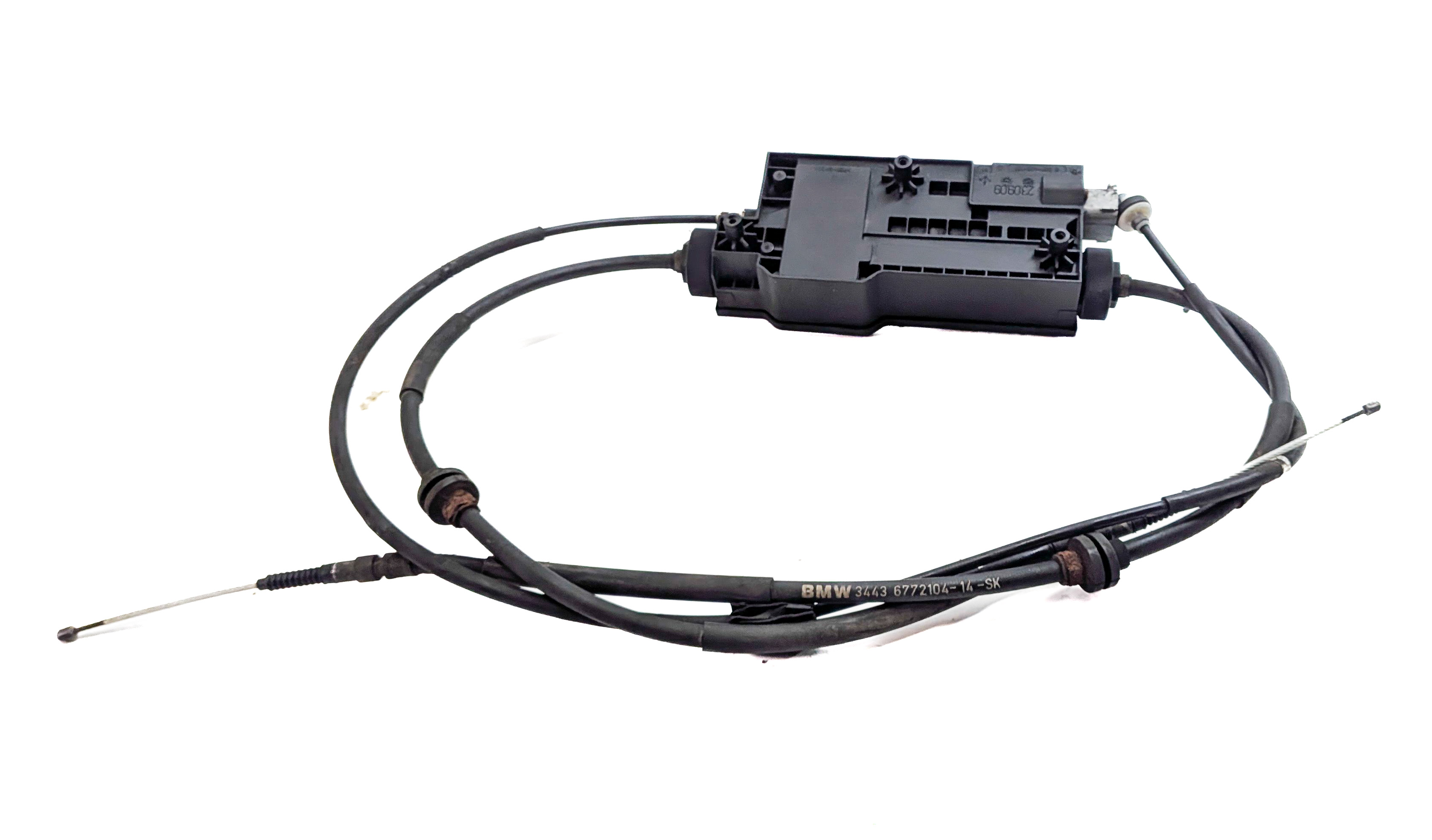 2010 BMW X6 (E71) EMERGENCY ELECTRONIC PARK PARKING BRAKE ACTUATOR w/CABLE — exact item pictured