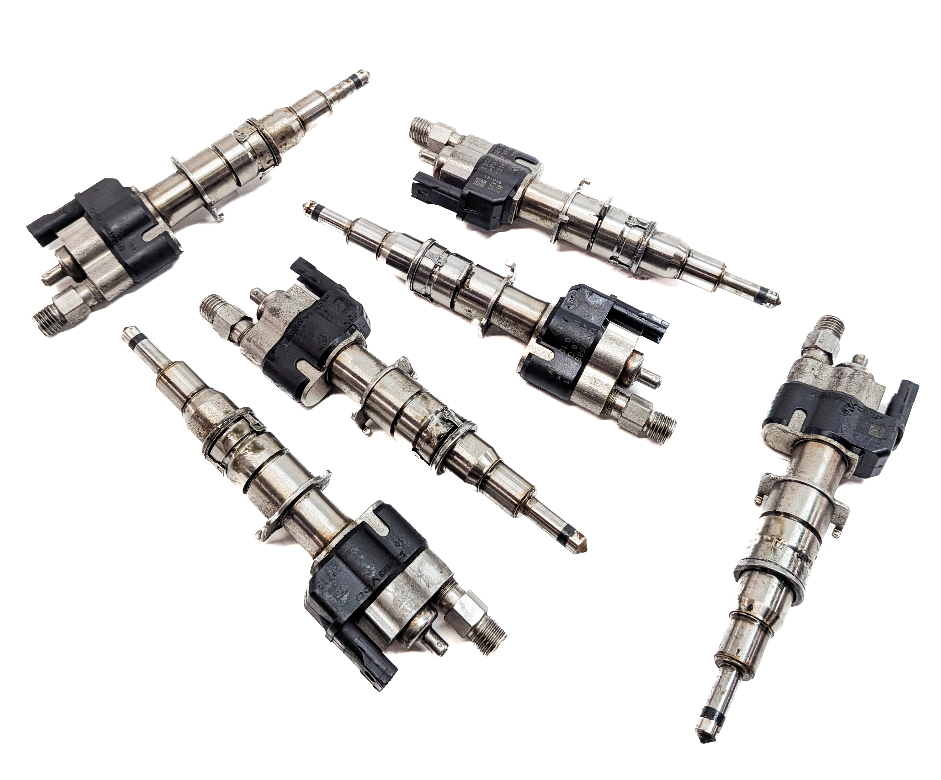 08-16 BMW 3 5 7 X5 X6 Z4 3.0L 4.4L N54 N63 FUEL INJECTOR SET/6 (ALL INDEX 11) — exact item pictured