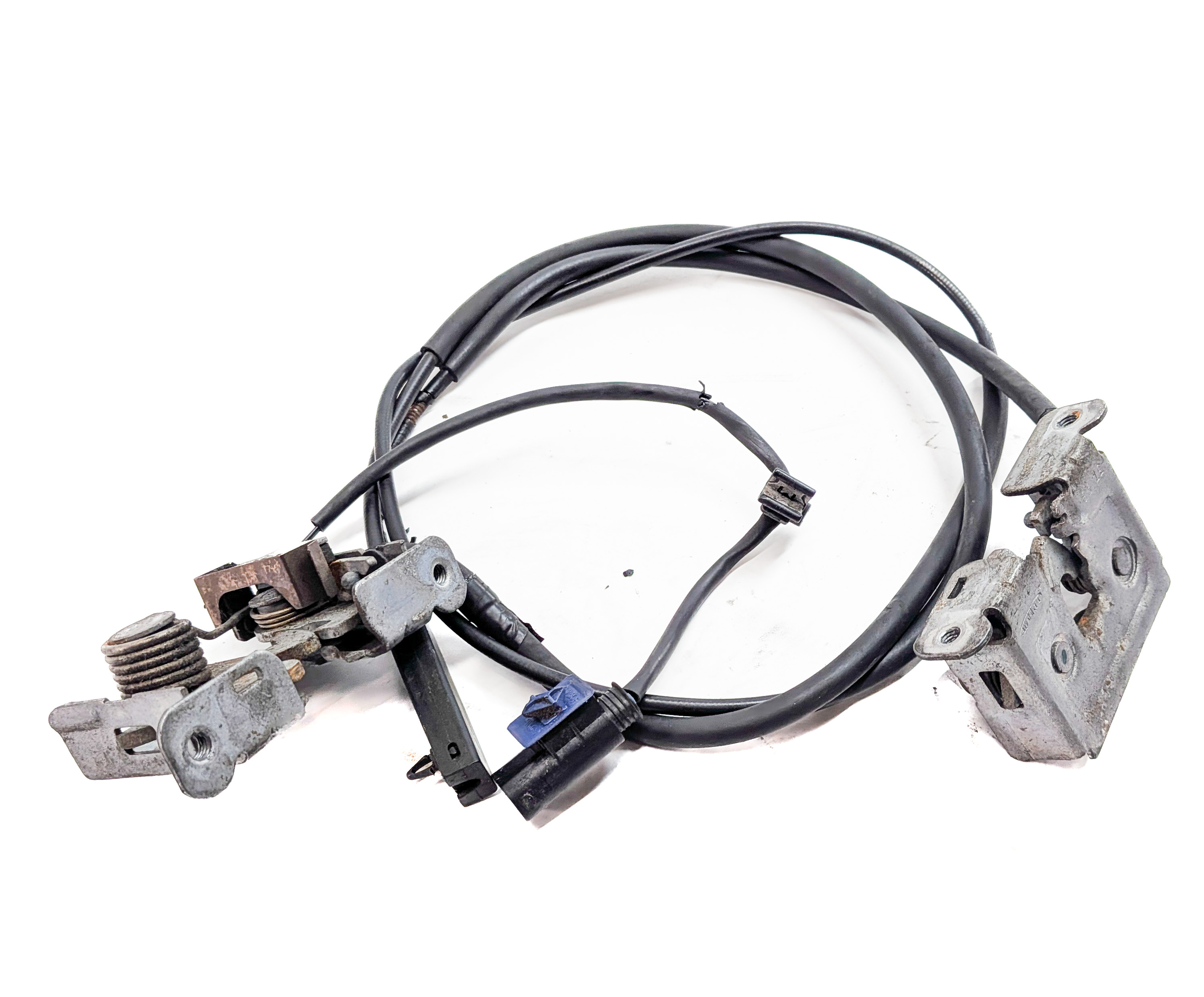 2010 BMW X6 (E71) FRONT HOOD BONNET LID LOCK LATCH CABLE SET — exact item pictured