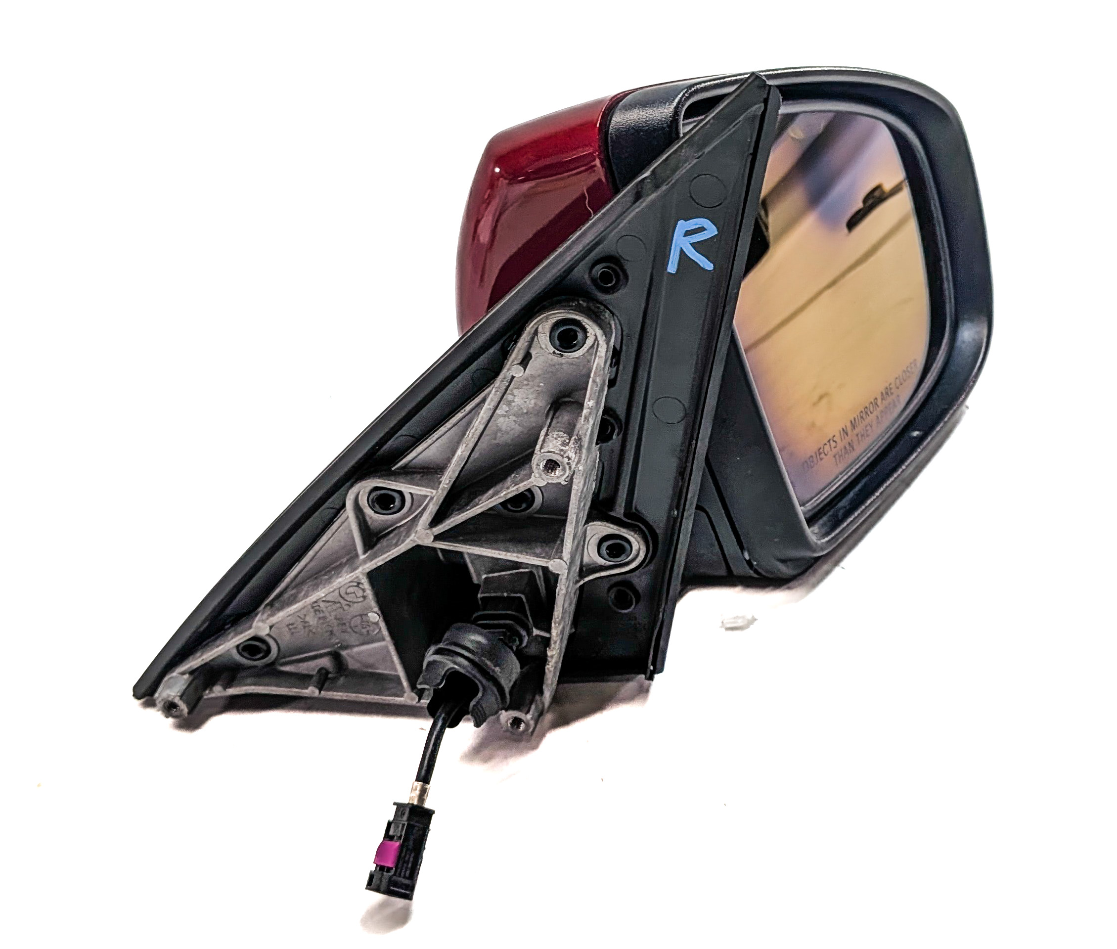 2010-2014 BMW X6 (E71) RIGHT PFOLD HEAT MEM AUTODIM CAMERA DOOR MIRROR (Red) — exact item pictured