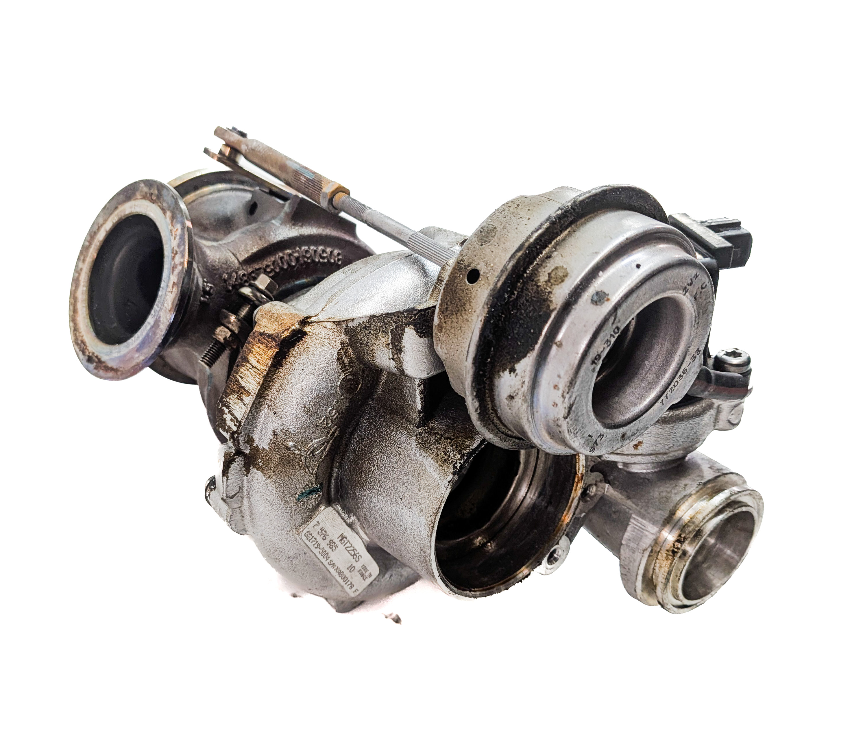 08-14 BMW 550i 750i X5 X6 (E70 E71 F01 F10) 4.4L N63 ENGINE RIGHT TURBOCHARGER — exact item pictured