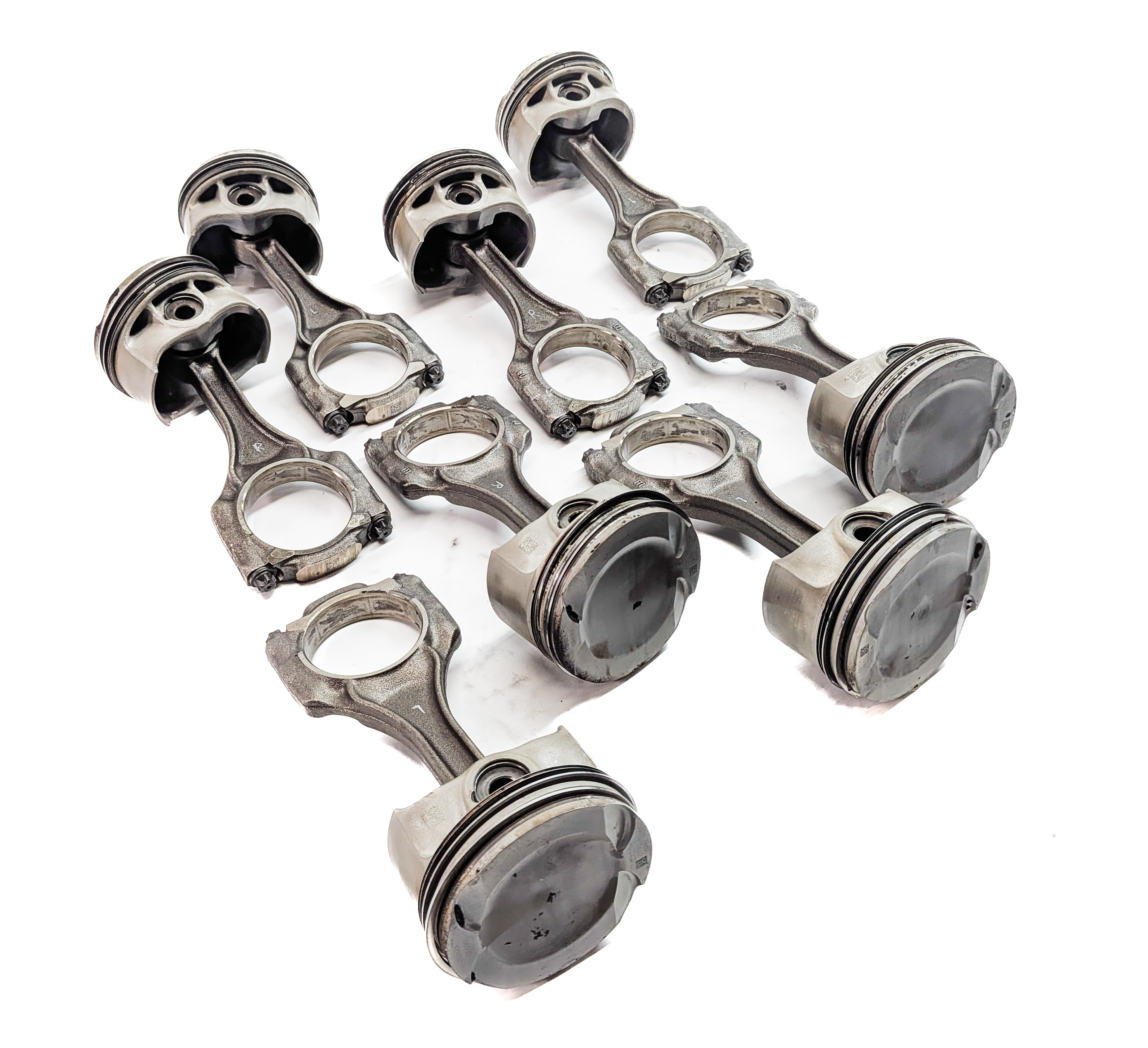 2009-2014 BMW 550i 750i X5 X6 (F01 F10 E70 E71) 4.4L N63 TWIN TURBO PISTON SET/8 — exact item pictured