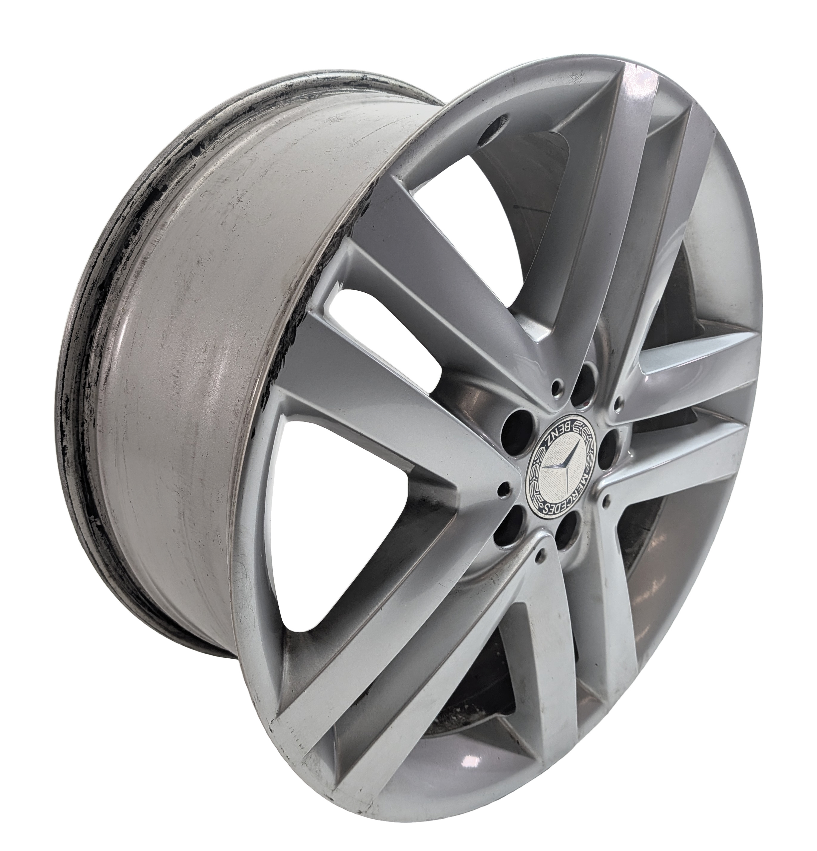 13-16 MERCEDES GL CLASS (X166) 19x8.5 ALUMINUM 5 DOUBLE 10 SPOKE ALLOY WHEEL RIM — exact item pictured