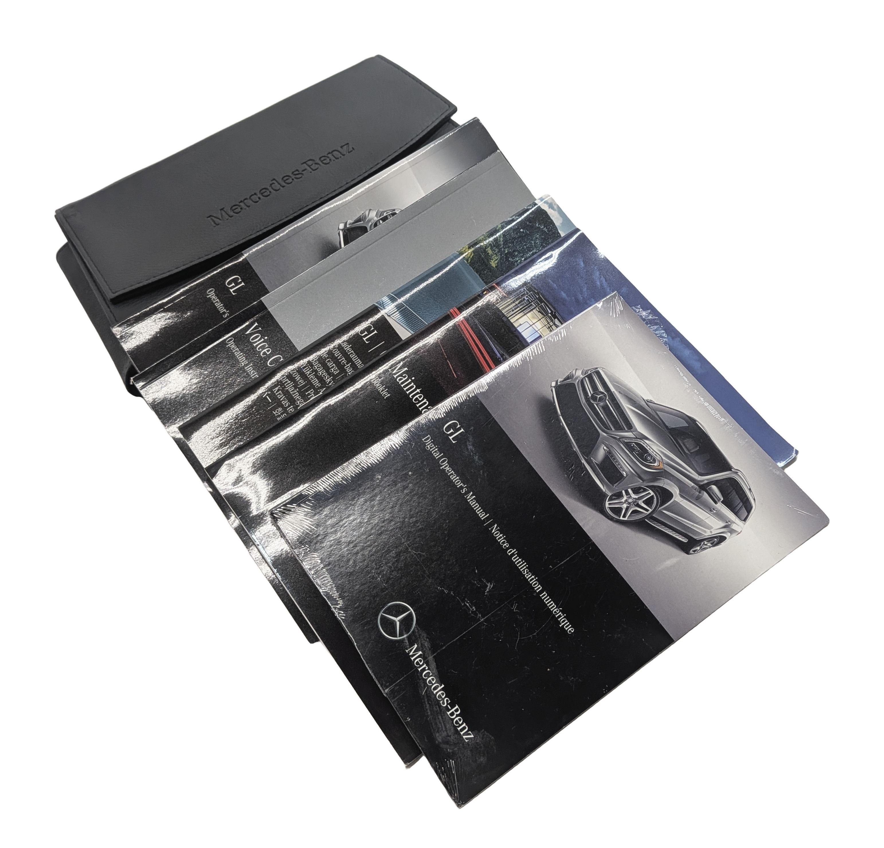 16 MERCEDES GL450 (X166) 3.0L (276.821) ENGINE OWNERS MANUAL BOOKLET SET w/ CASE — exact item pictured
