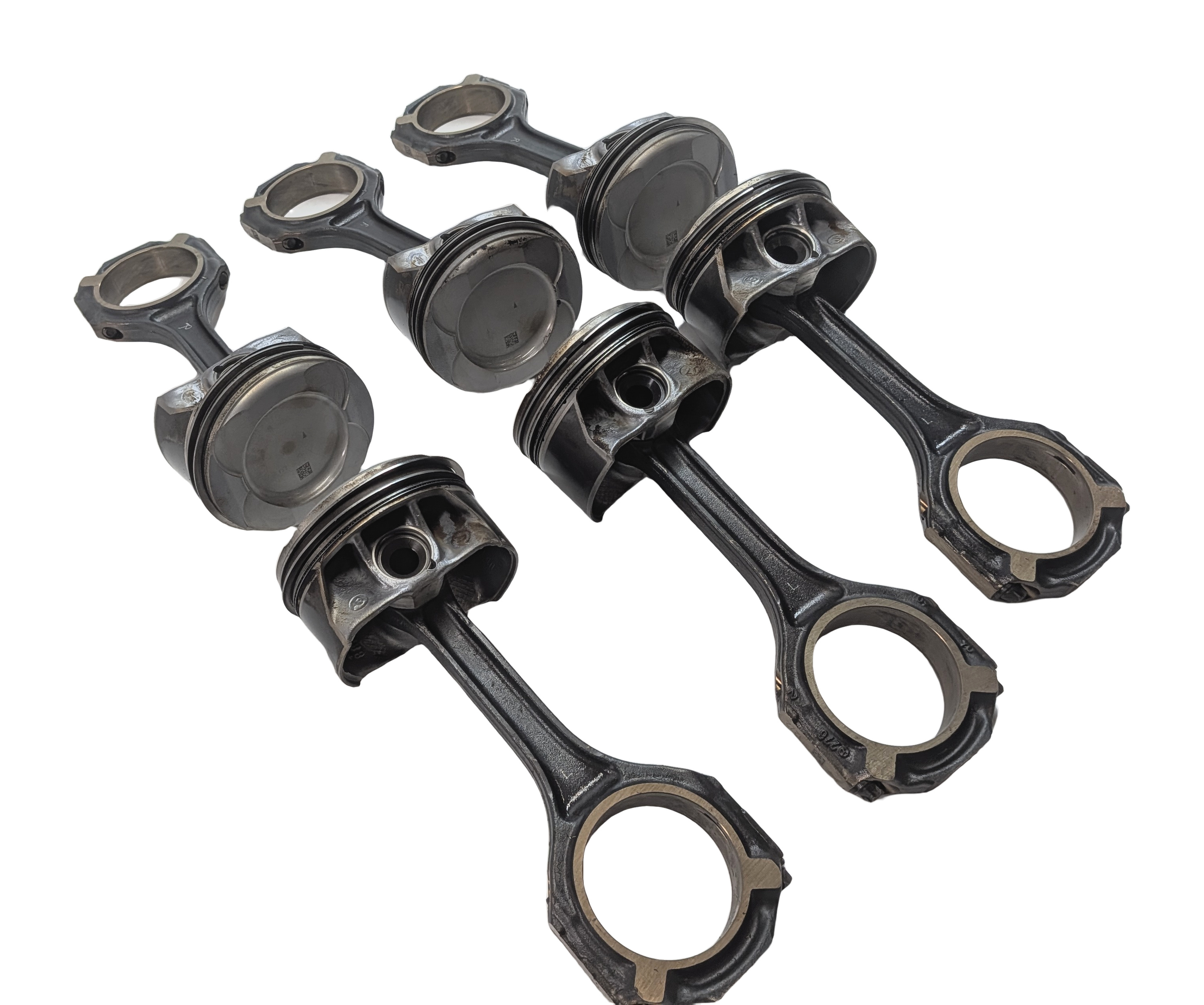15-22 MERCEDES X166 W166 W205 W222 W212 R231 M276 3.0 ENGINE PISTON & ROD SET/6 — exact item pictured