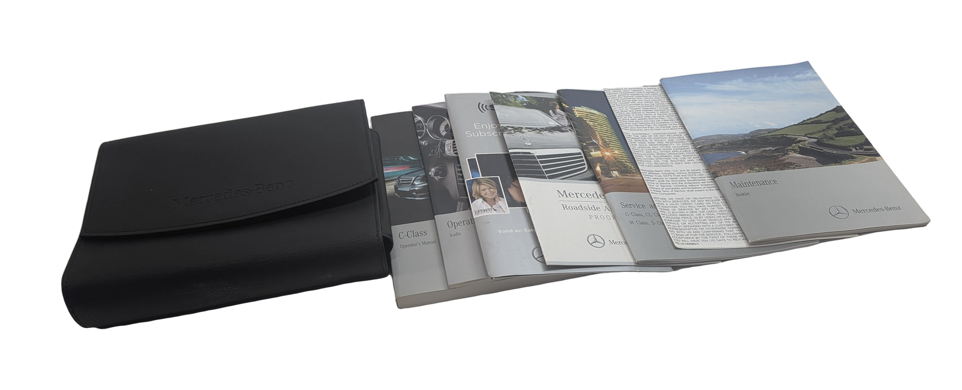 2014 MERCEDES C250 (W204) 1.8L (271.860) OWNERS MANUAL BOOKLET SET w/ CASE — exact item pictured
