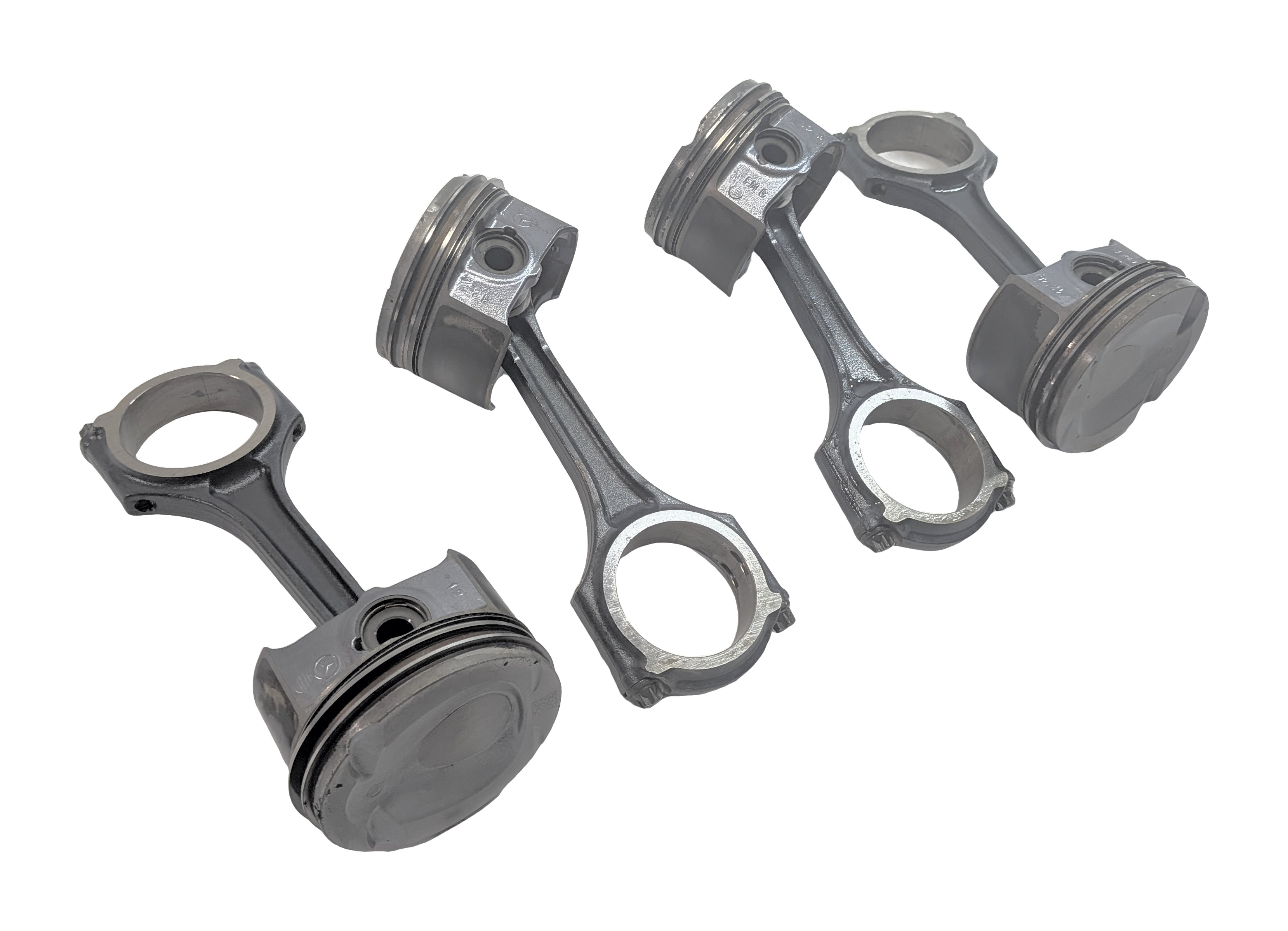 12-15 MERCEDES C250 SLK250 (W204 R172) 1.8L M271 TURBO ENGINE PISTON w/ ROD SET — exact item pictured