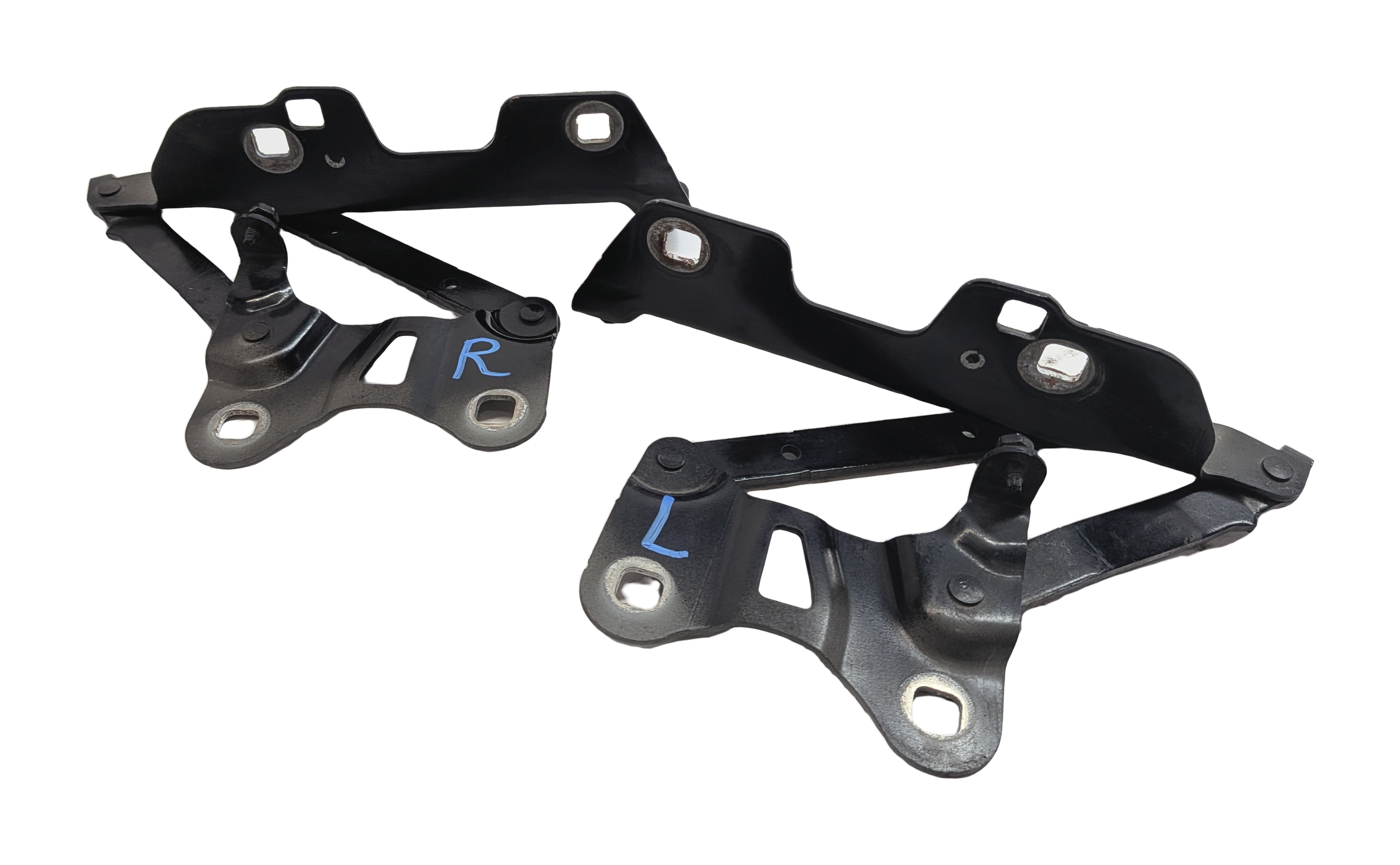2013-2022 RANGE ROVER SPORT (L405 L494) LEFT & RIGHT HOOD HINGE SET (Black) — exact item pictured