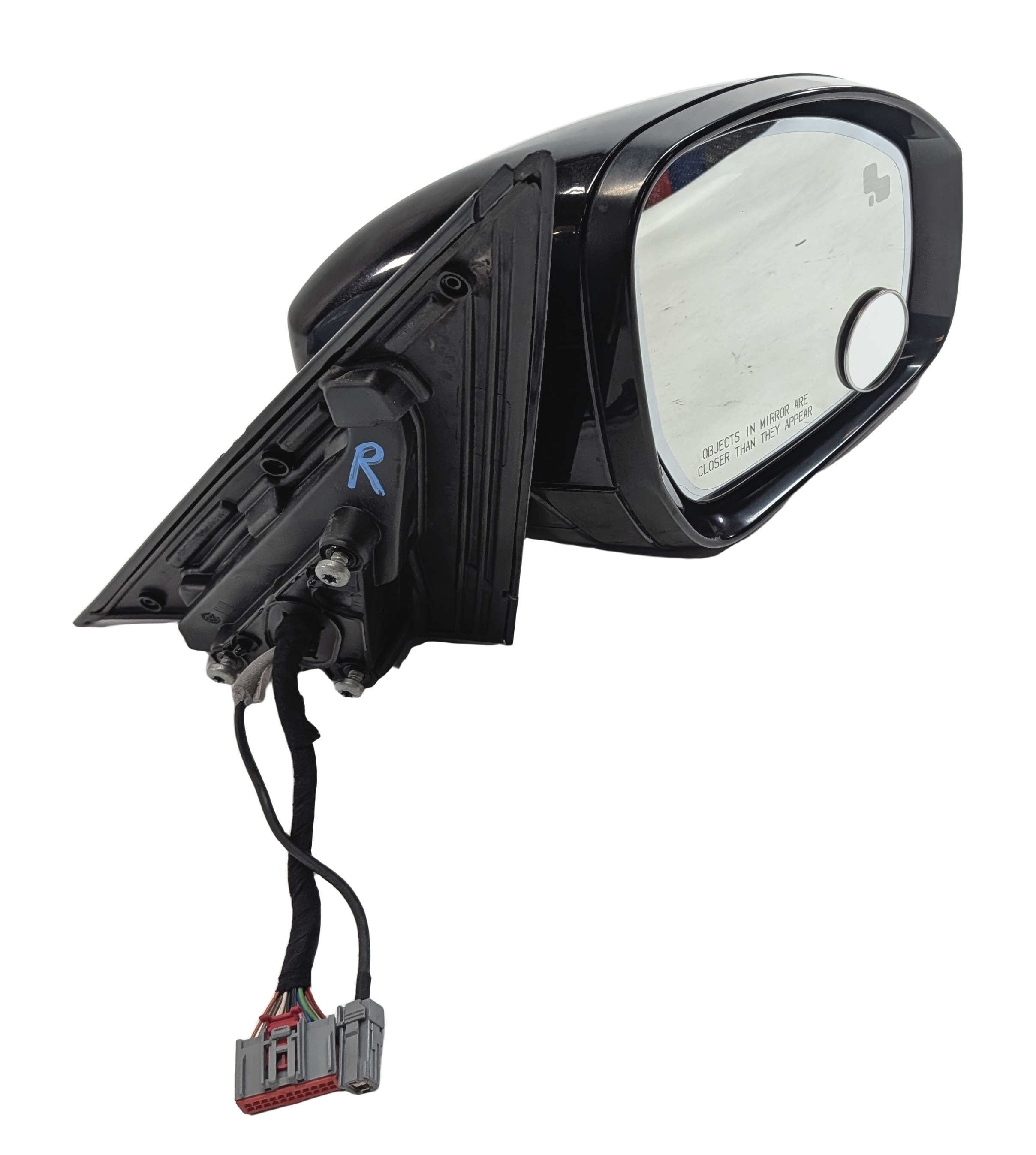14-17 RANGE ROVER L405 FRONT RIGHT AUTODIM BLIND SPOT CAMERA DOOR MIRROR (Black) — exact item pictured