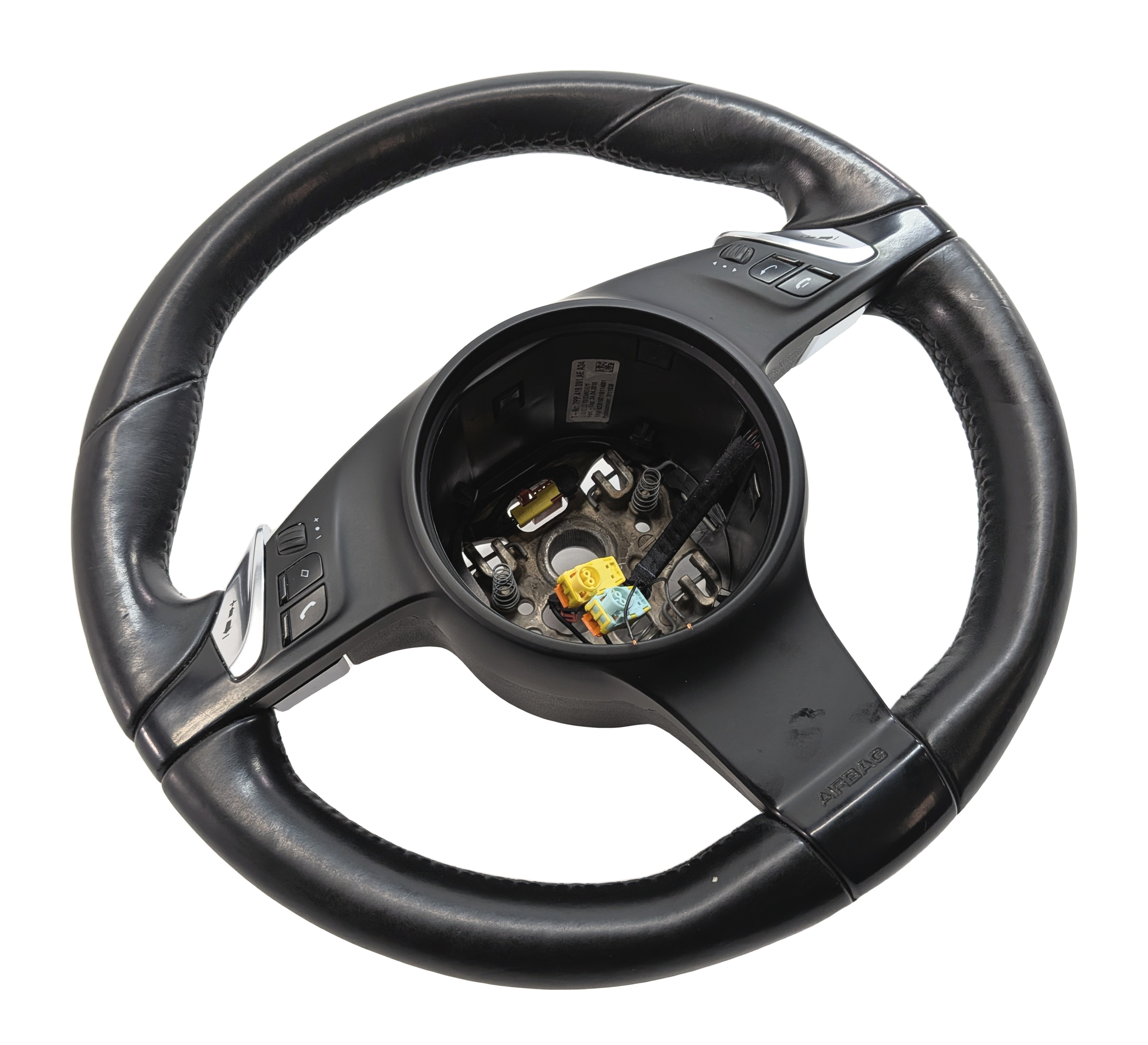 2011-2014 PORSCHE CAYENNE 958 DRIVER MULTIFUNCTION HEATED STEERING WHEEL (Black) — exact item pictured