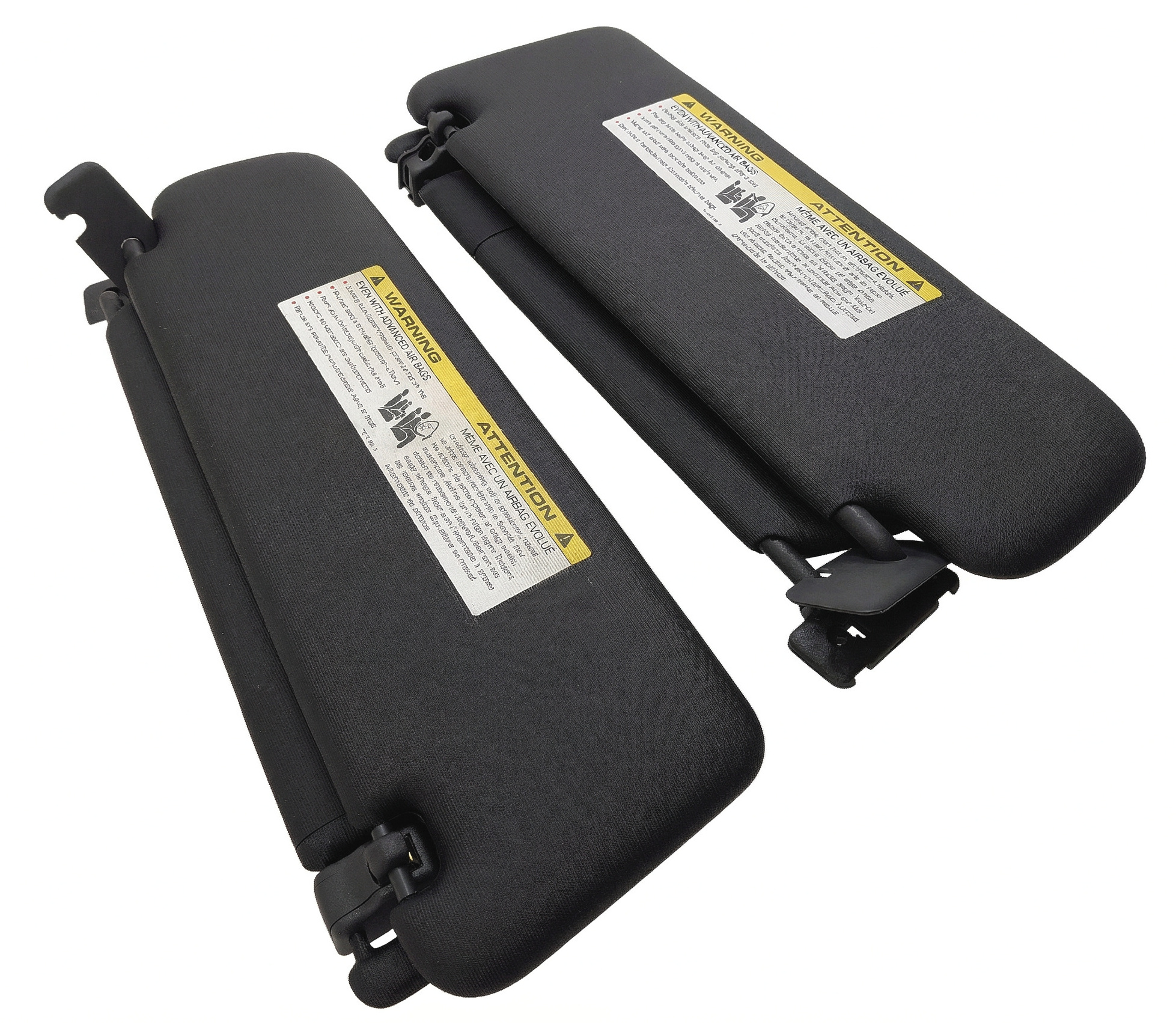 2011-2014 PORSCHE CAYENNE (958) FRONT LEFT & RIGHT SUNVISOR SHADE SET 2 (Black) — exact item pictured
