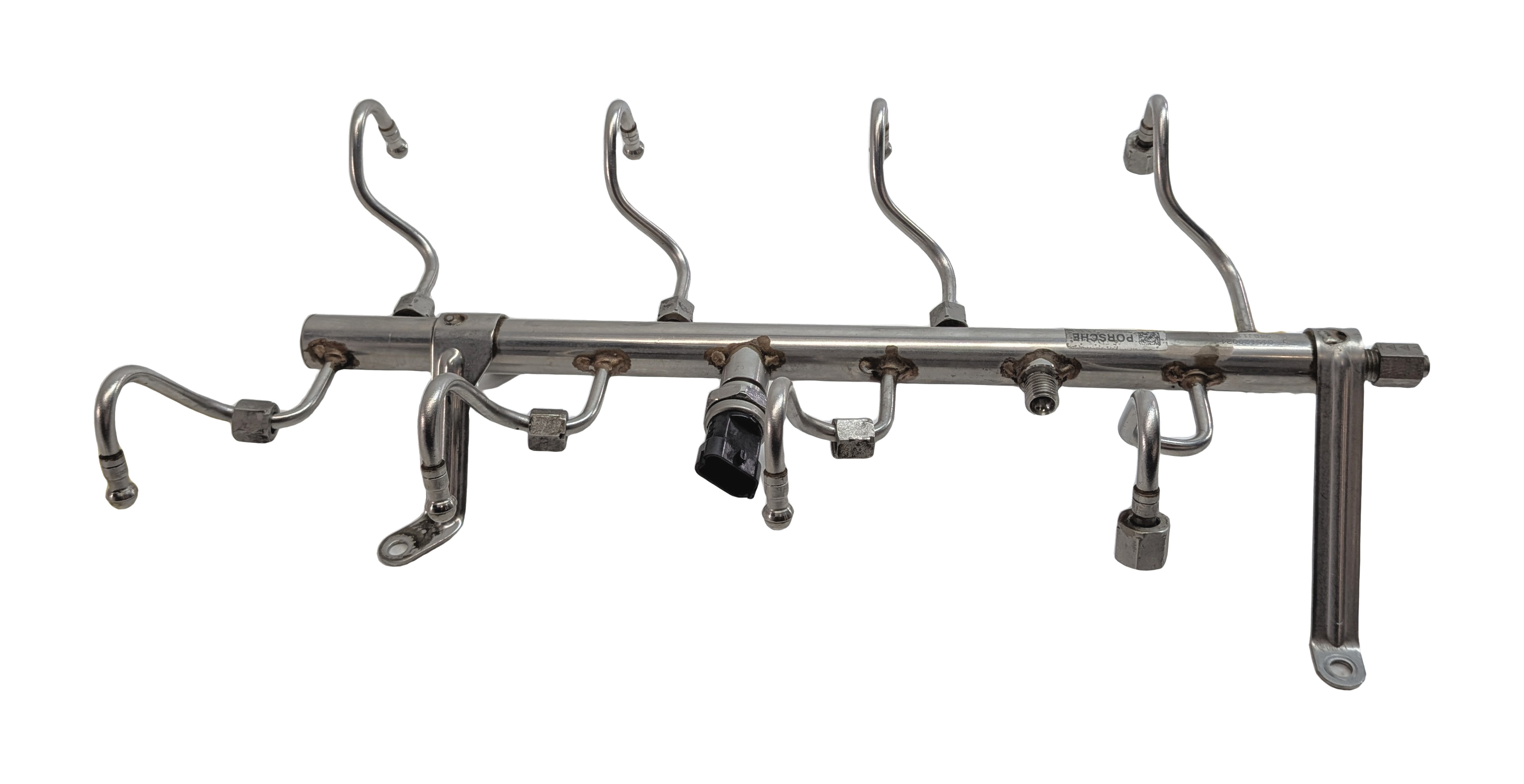 2011 PORSCHE CAYENNE (958) 4.8L NON TURBO ENGINE FUEL INJECTOR RAIL w/LINES — exact item pictured