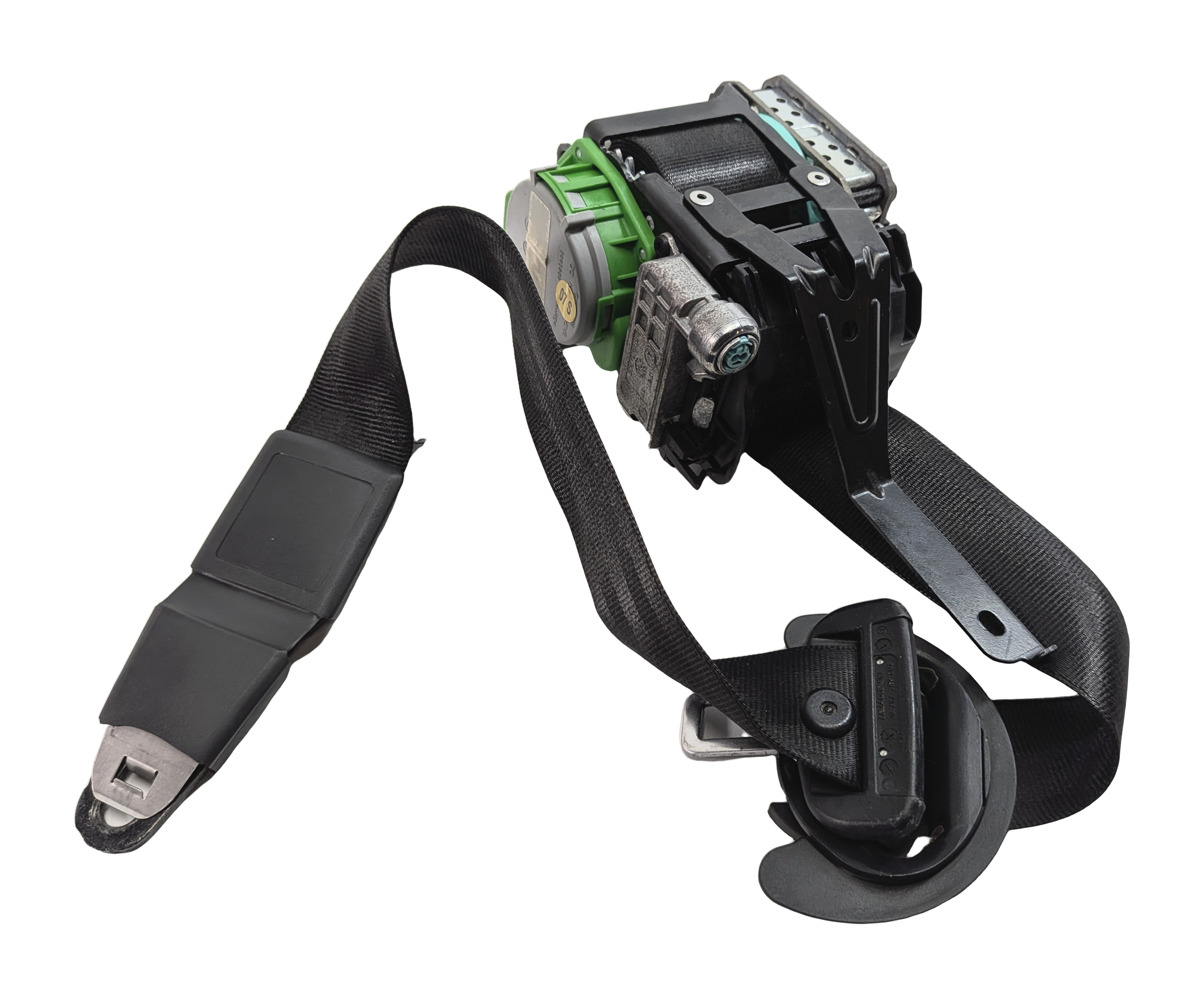 2011-2018 PORSCHE CAYENNE (958) LEFT FRONT DRIVER SEATBELT RETRACTOR (Black) — exact item pictured