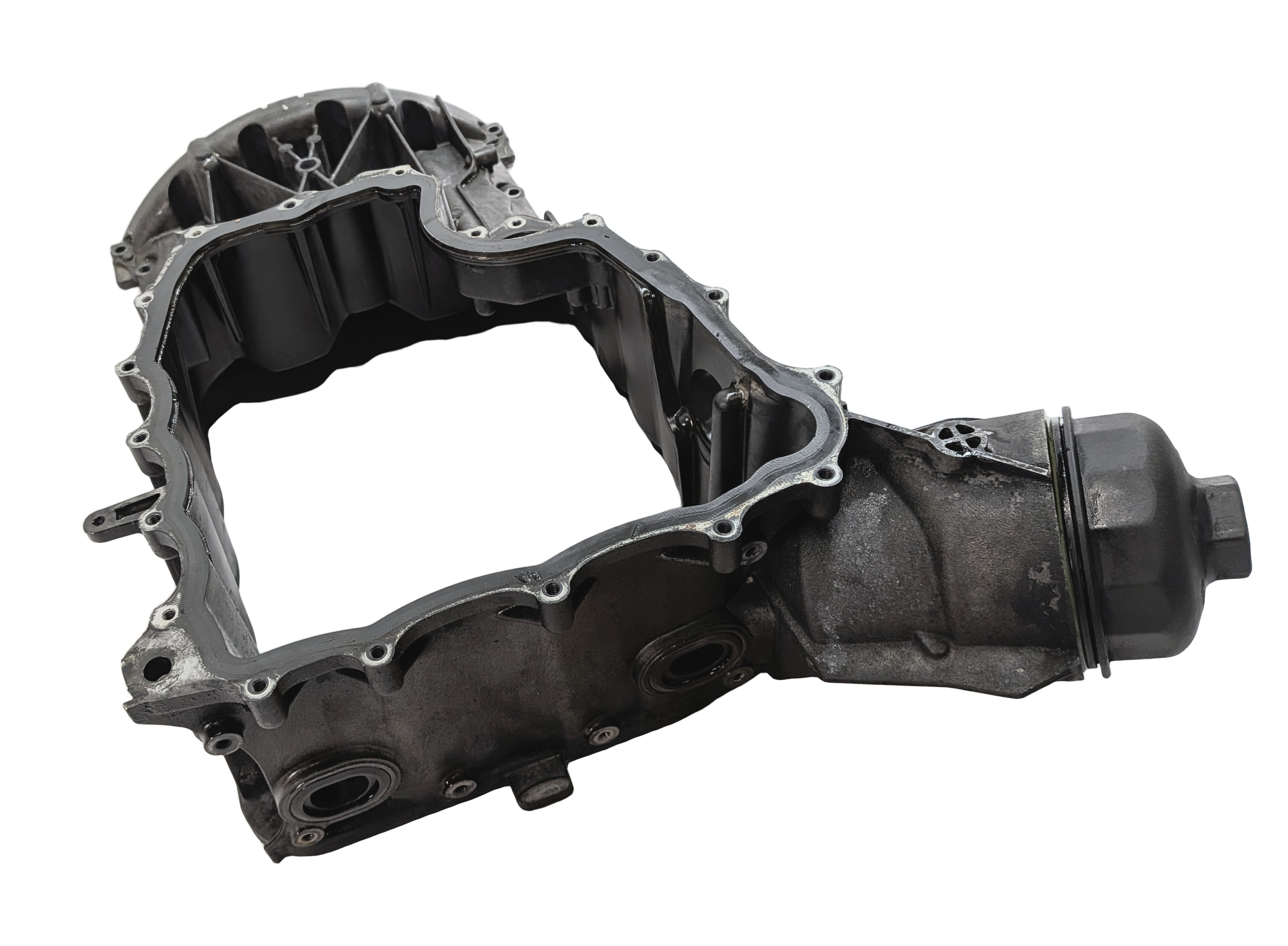 2011-2013 PORSCHE CAYENNE (958) 4.8L M48 V8 UPPER ENGINE OIL PAN CRADLE — exact item pictured