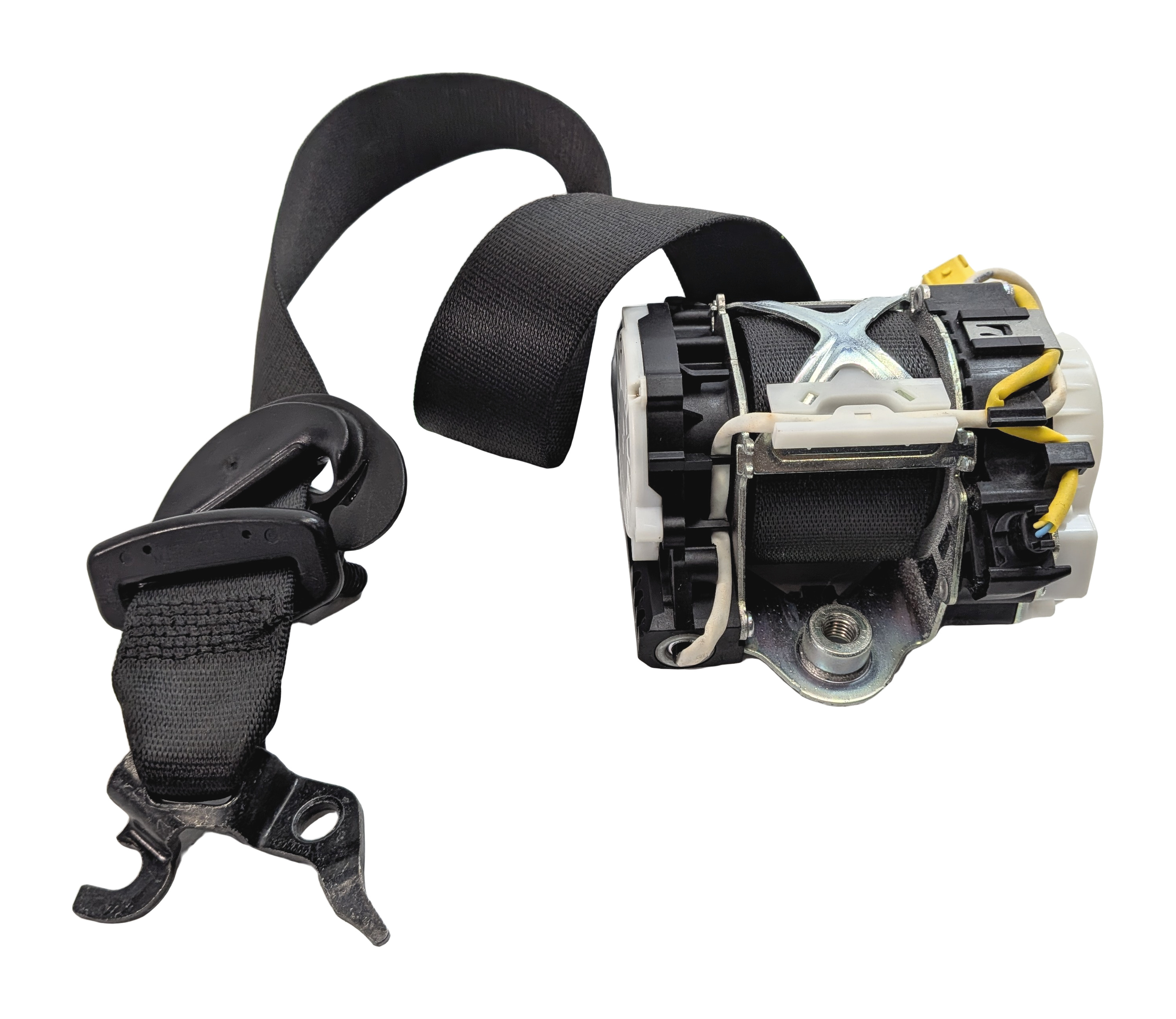 2012-2015 BMW X1 (E84) LEFT FRONT DRIVER SEATBELT BUCKLE RETRACTOR (Black) — exact item pictured