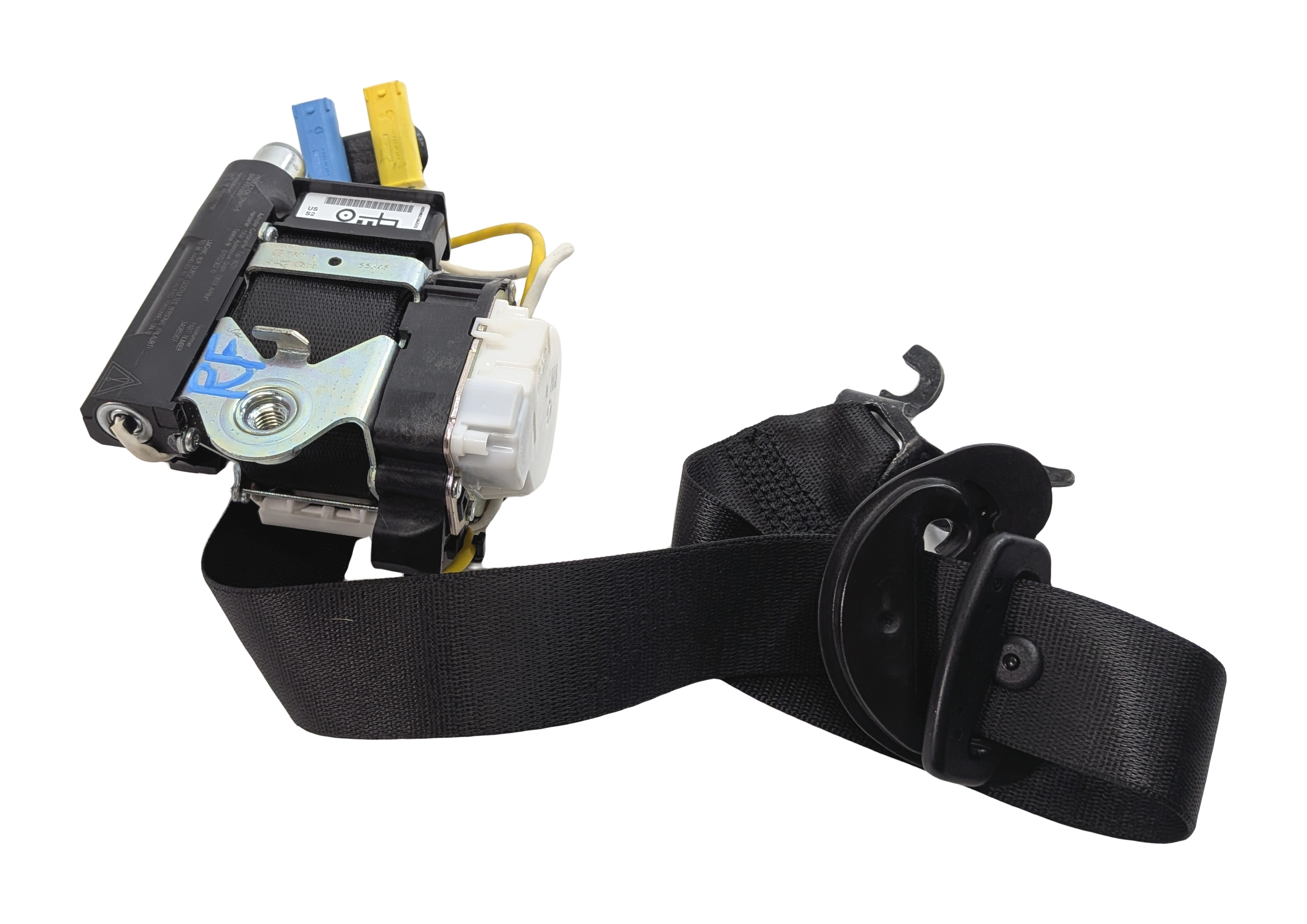 2012-2015 BMW X1 (E84) RIGHT FRONT PASSENGER SEATBELT BUCKLE RETRACTOR (Black) — exact item pictured
