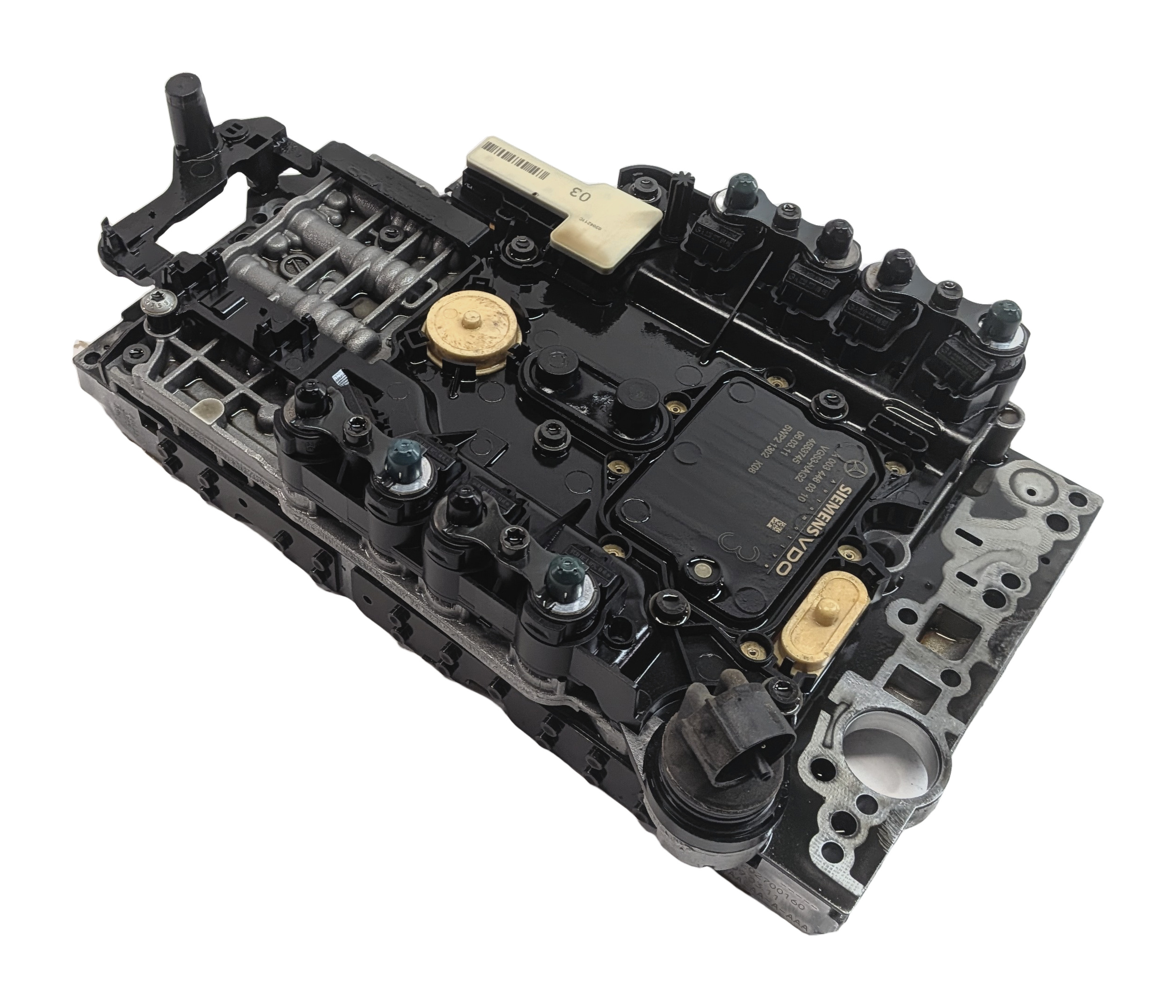 11-12 MERCEDES E350 (W212) AWD 722.9 TRANSMISSION VALVE BODY w/CONDUCTOR PLATE — exact item pictured