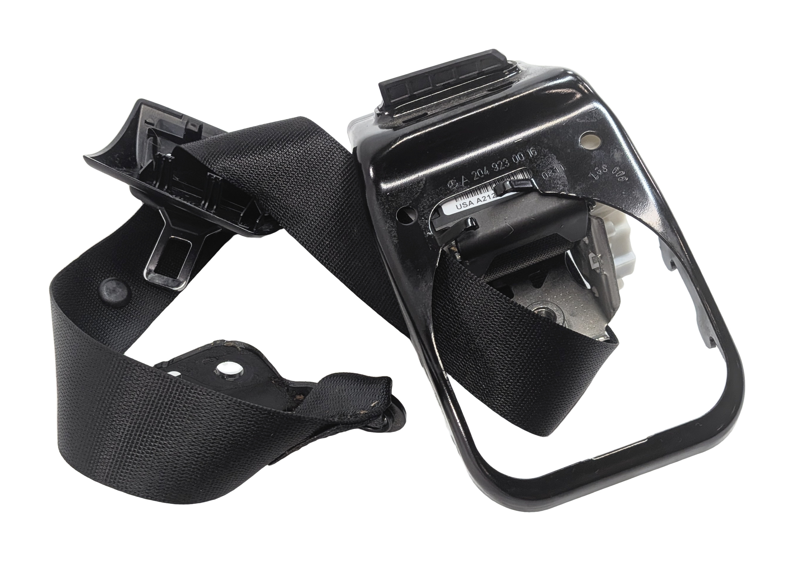 2011 MERCEDES E350 (W212) REAR CENTER SEAT SEATBELT BELT RETRACTOR (Black) — exact item pictured