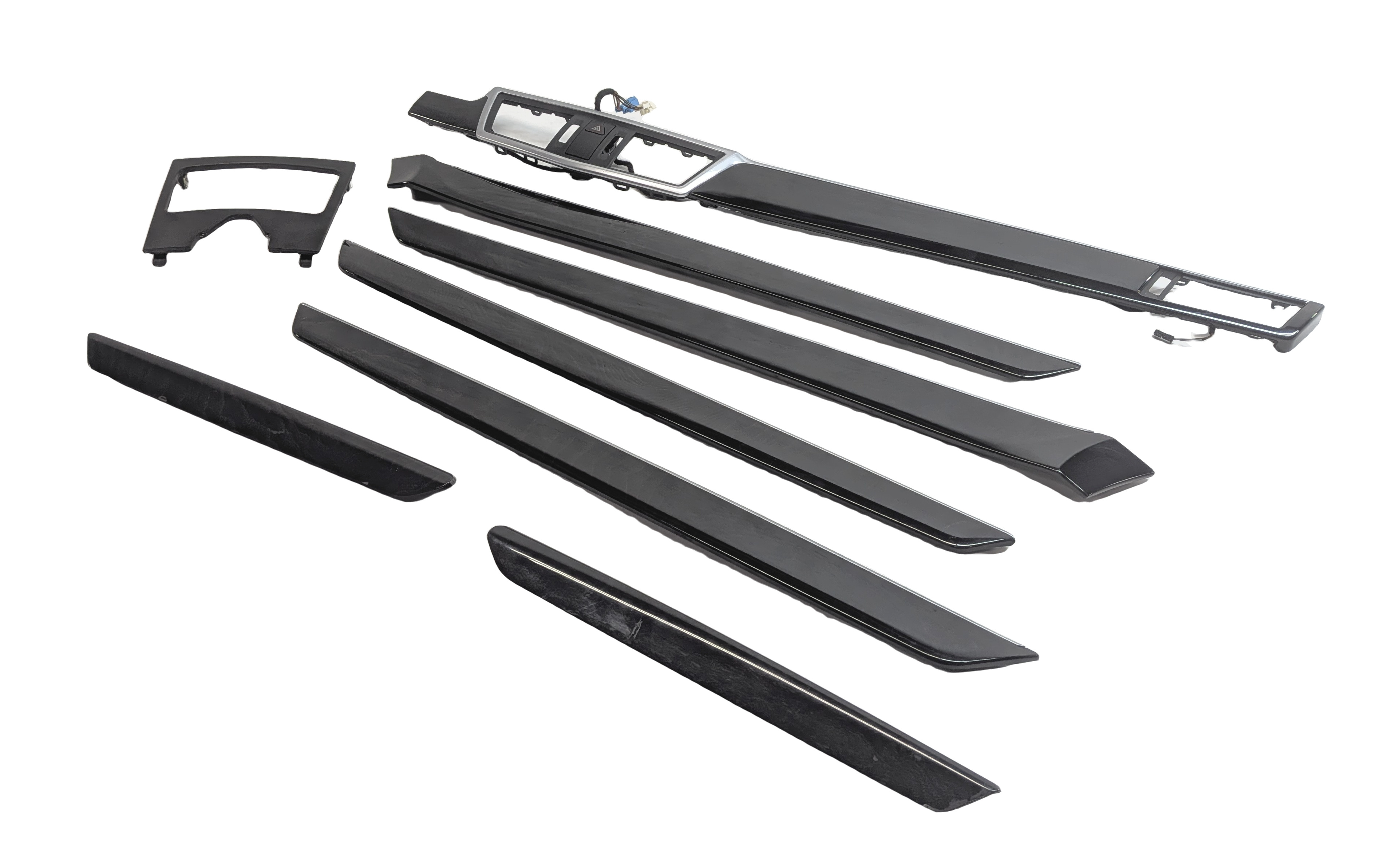 2011 MERCEDES E350 W212 INTERIOR FRONT DASH CENTER CONSOLE DOOR TRIM SET/8 (ASH) — exact item pictured