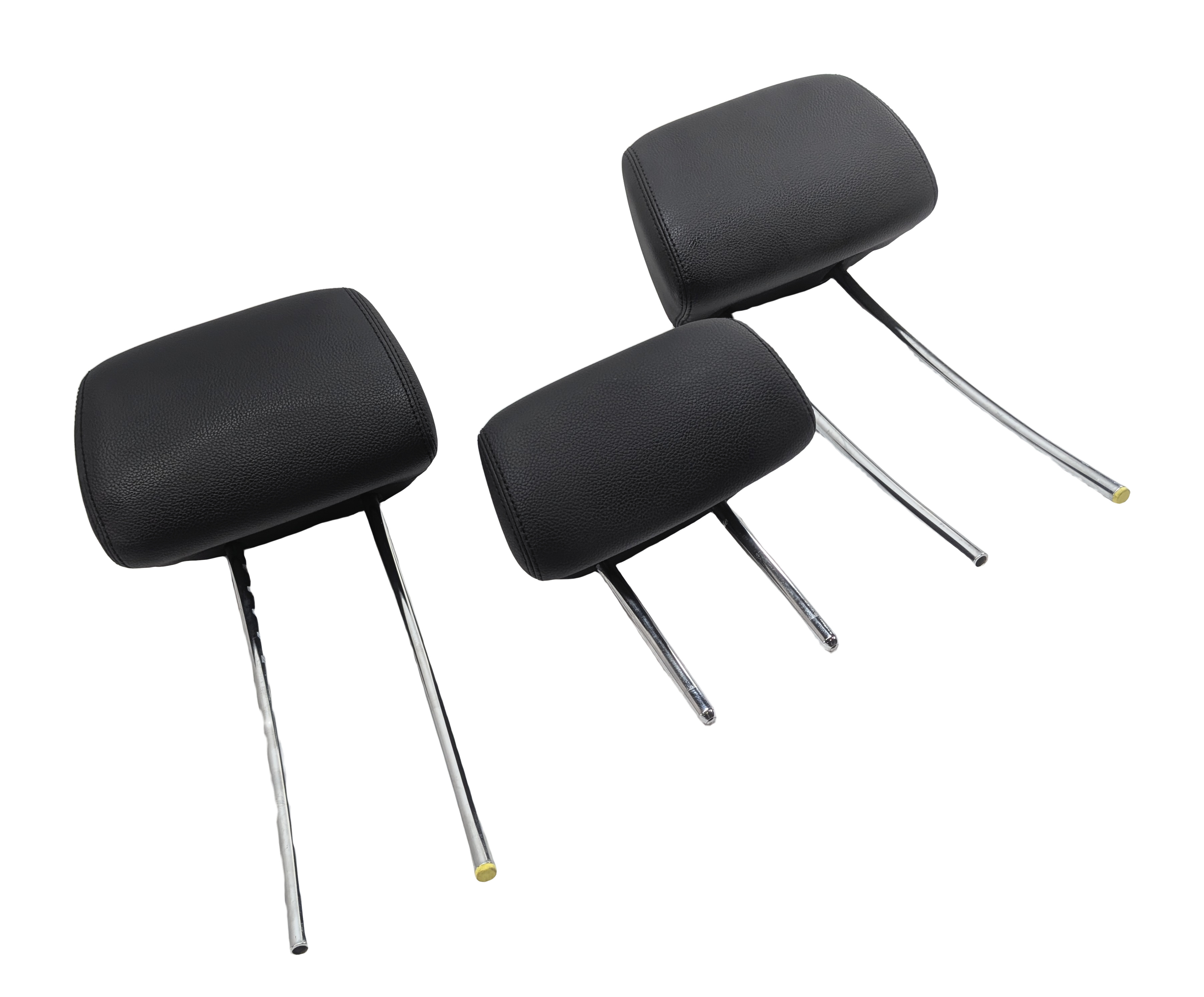 10-16 MERCEDES E CLASS W212 C207 REAR LEFT CENTER RIGHT HEADREST SET/3 (Black) — exact item pictured