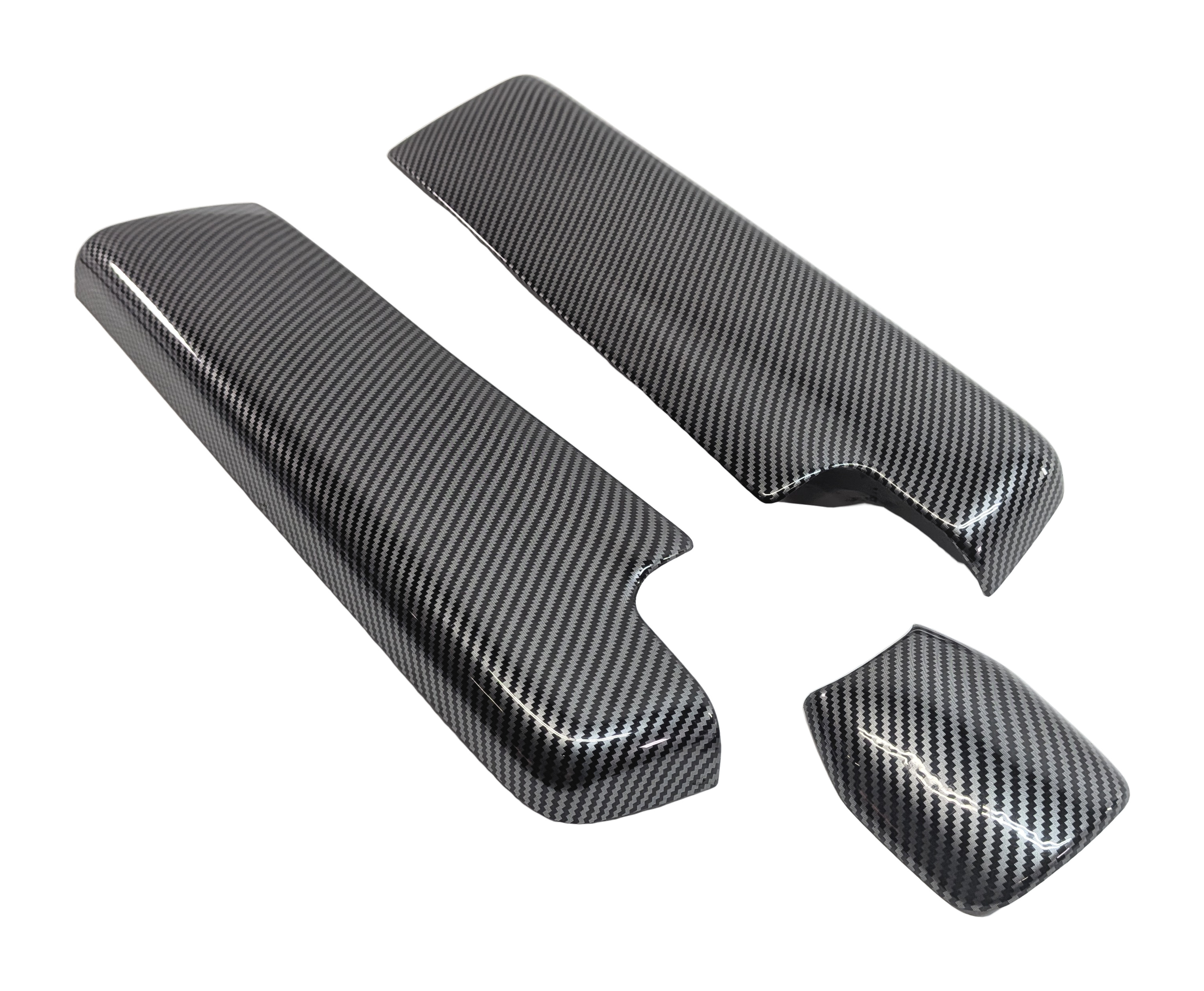 2011 MERCEDES E350 (W212) FRONT CENTER CONSOLE LID COVER TRIM ( CARBON FIBER) — exact item pictured