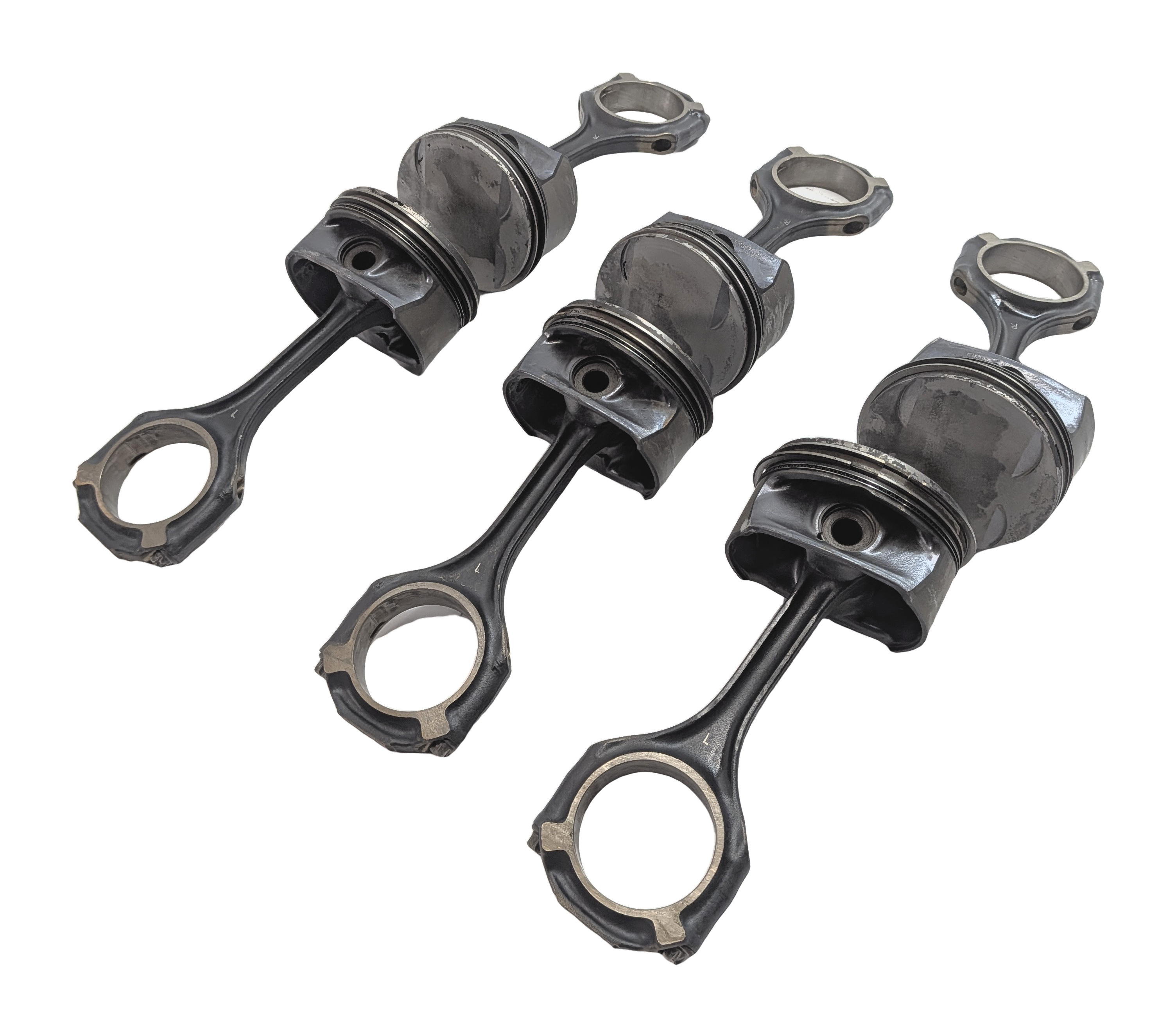06-12 MB C E GL ML CLK R CLASS 4.6L M273 ENGINE PISTON & CONNECTING ROD SET/6 — exact item pictured
