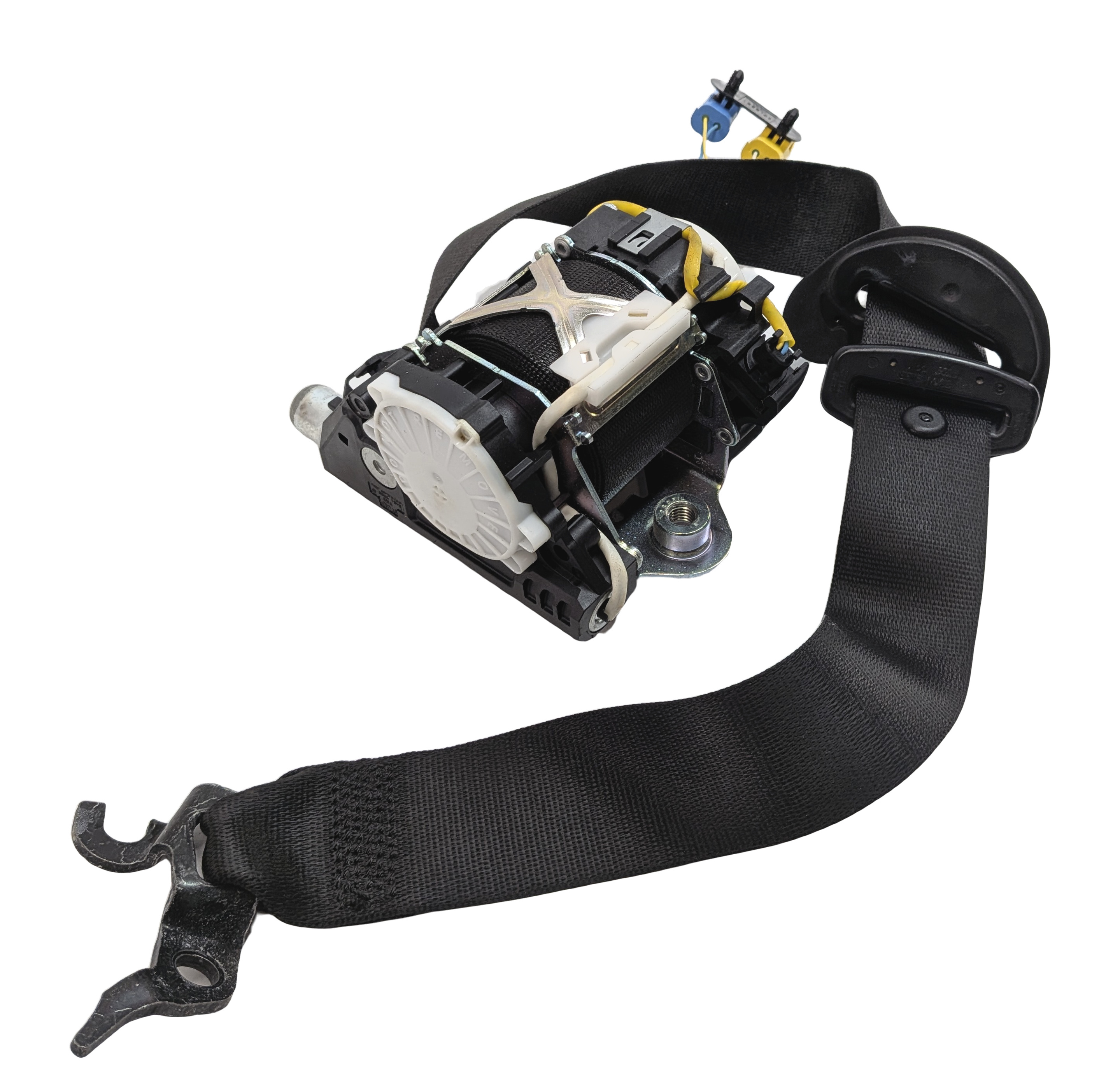 2012-2015 BMW X1 (E84) LEFT FRONT DRIVER SEATBELT BUCKLE RETRACTOR (Black) — exact item pictured