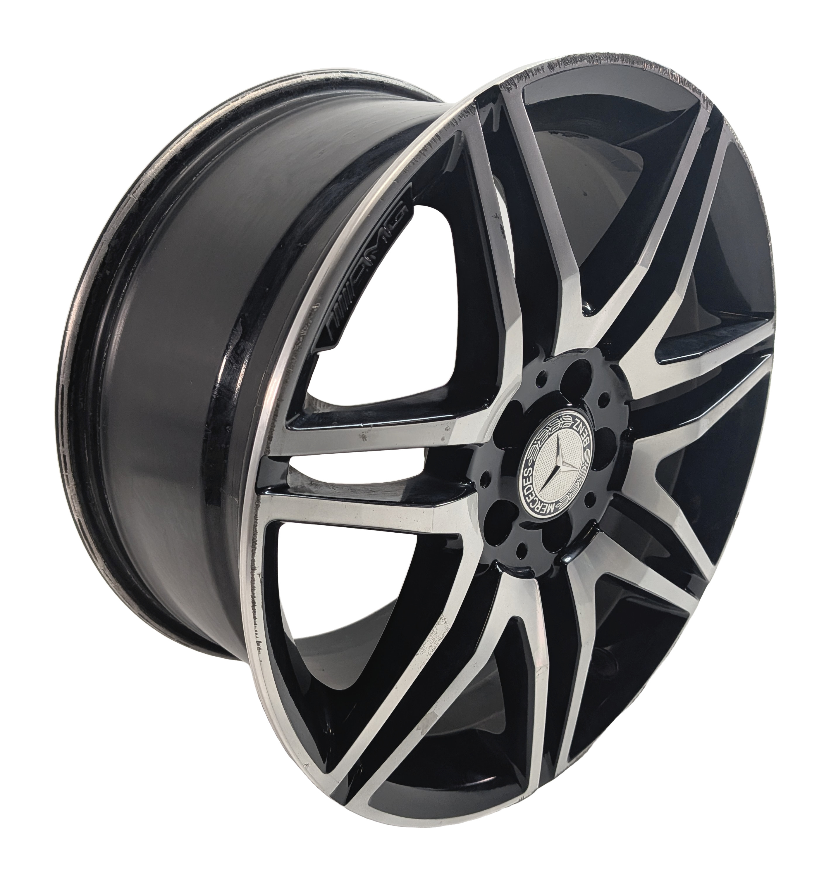 13-15 MERCEDES C-CLASS W204 18X8.5 INCH 14 SPOKE (7 PAIR) AMG WHEEL RIM — exact item pictured