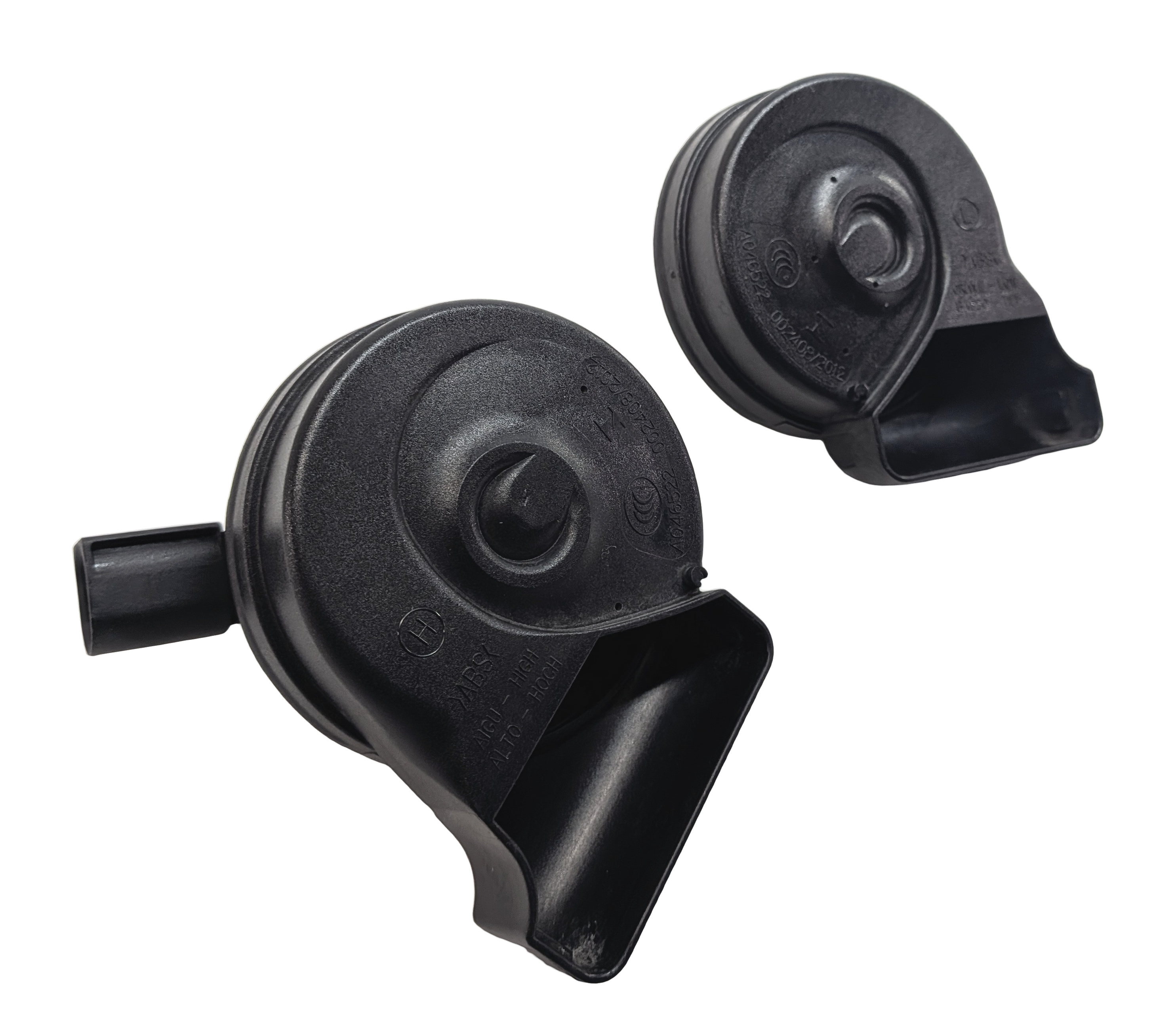 2013-2015 MERCEDES C350 (W204) HIGH LOW NOTE TONE ALERT SPEAKER HORN SET/2 — exact item pictured
