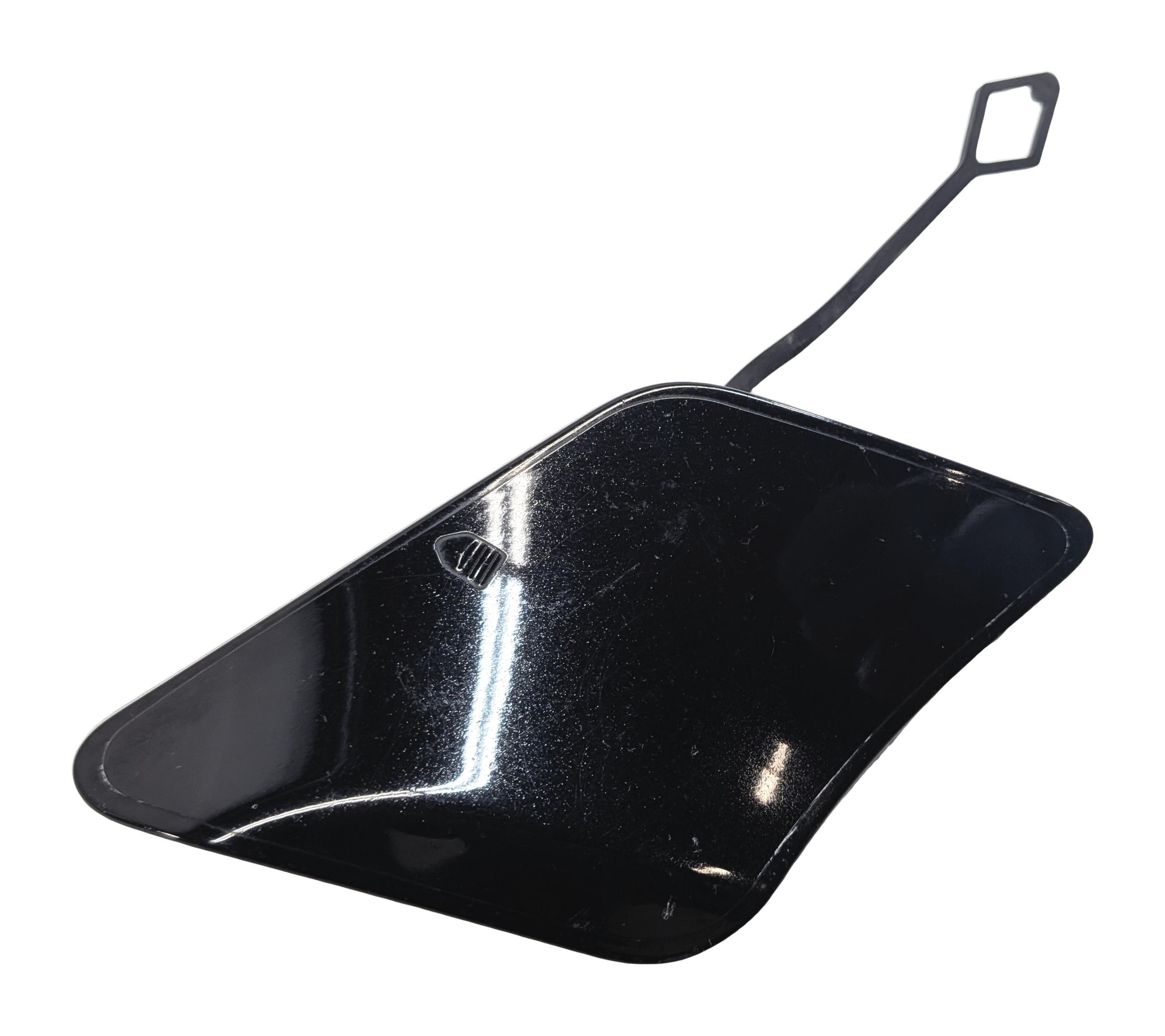 2014 MERCEDES C350 (W204) FRONT LOWER BUMPER TOW HOOK COVER TRIM (Black) — exact item pictured