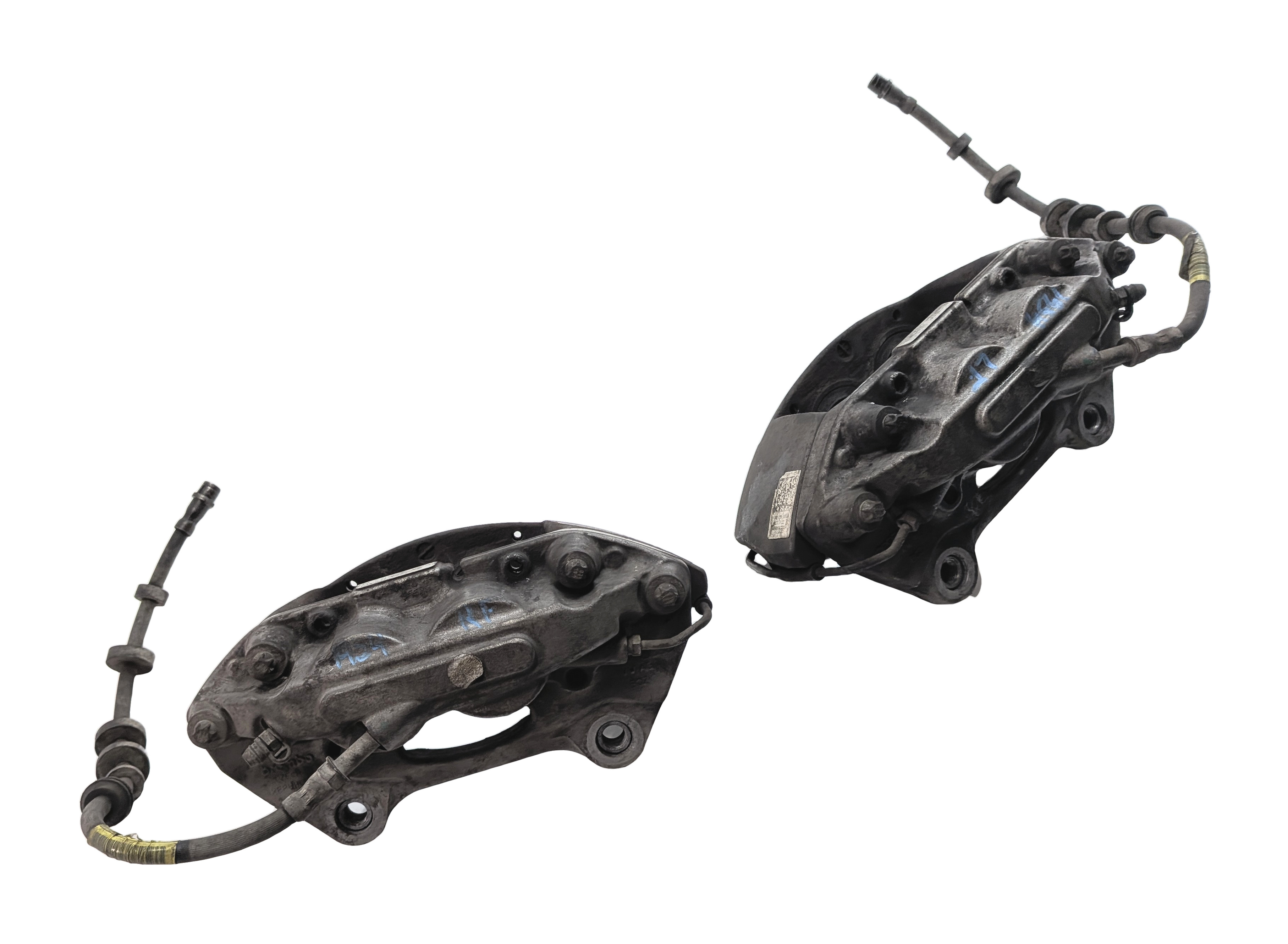 13-17 AUDI Q5 (B8 8R) FRONT LEFT RIGHT BREMBO BRAKE CALIPER SET-2 (345mm ROTOR) — exact item pictured